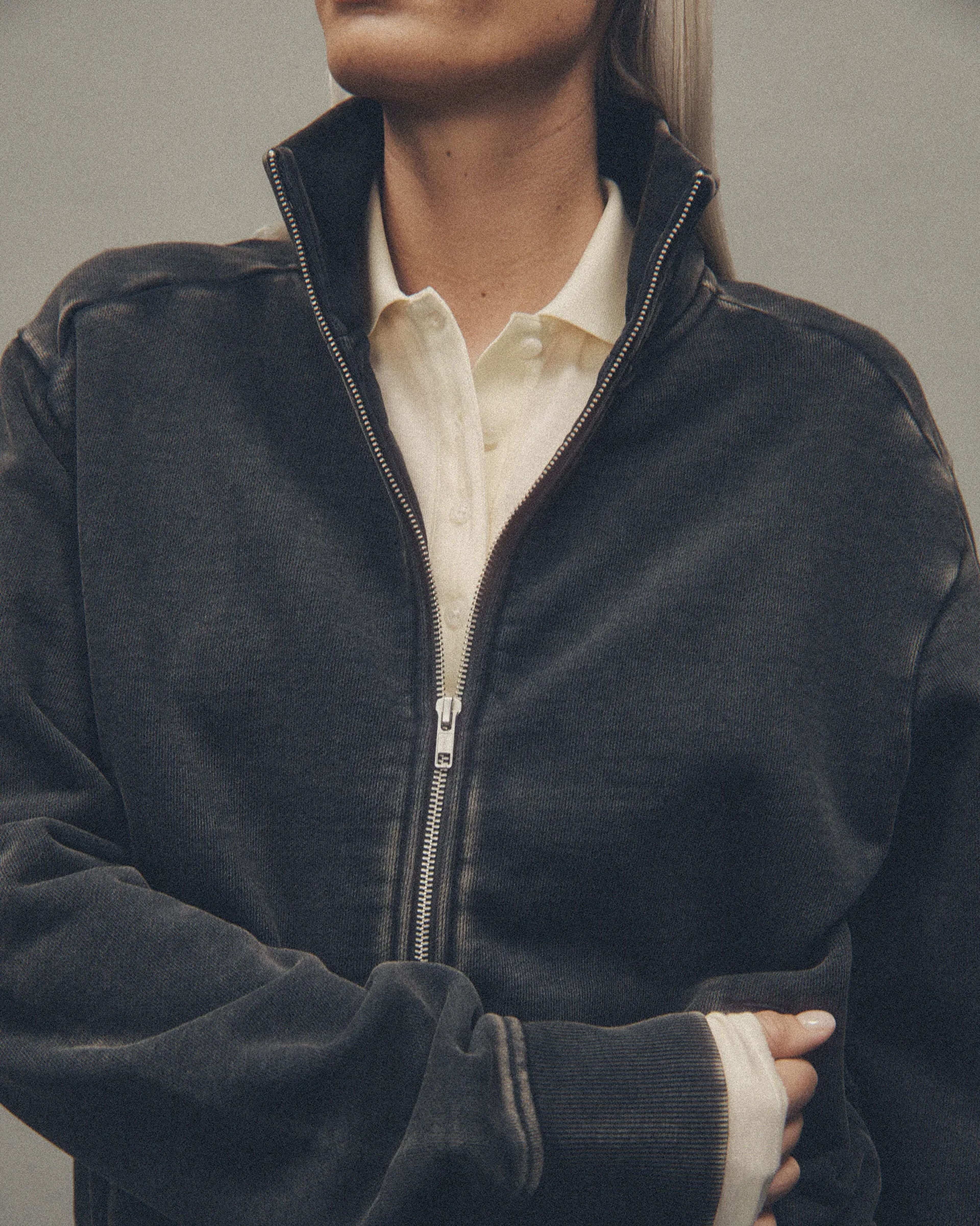 Standard Track Jacket Washed Black - Image 1