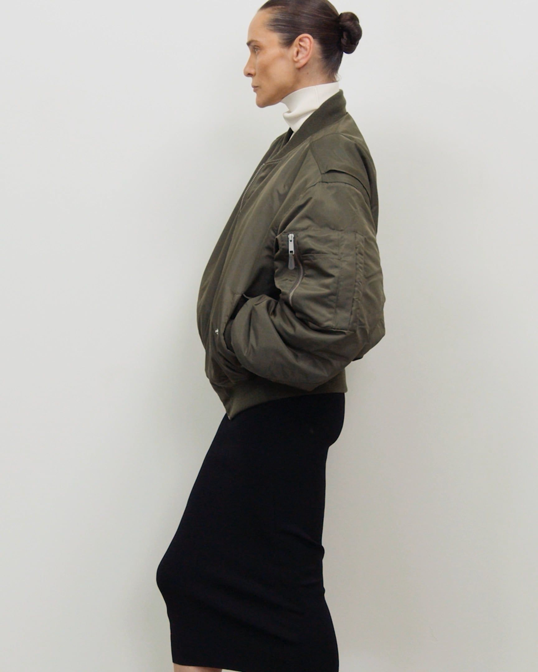 cropped broad bomber khaki - entire studios