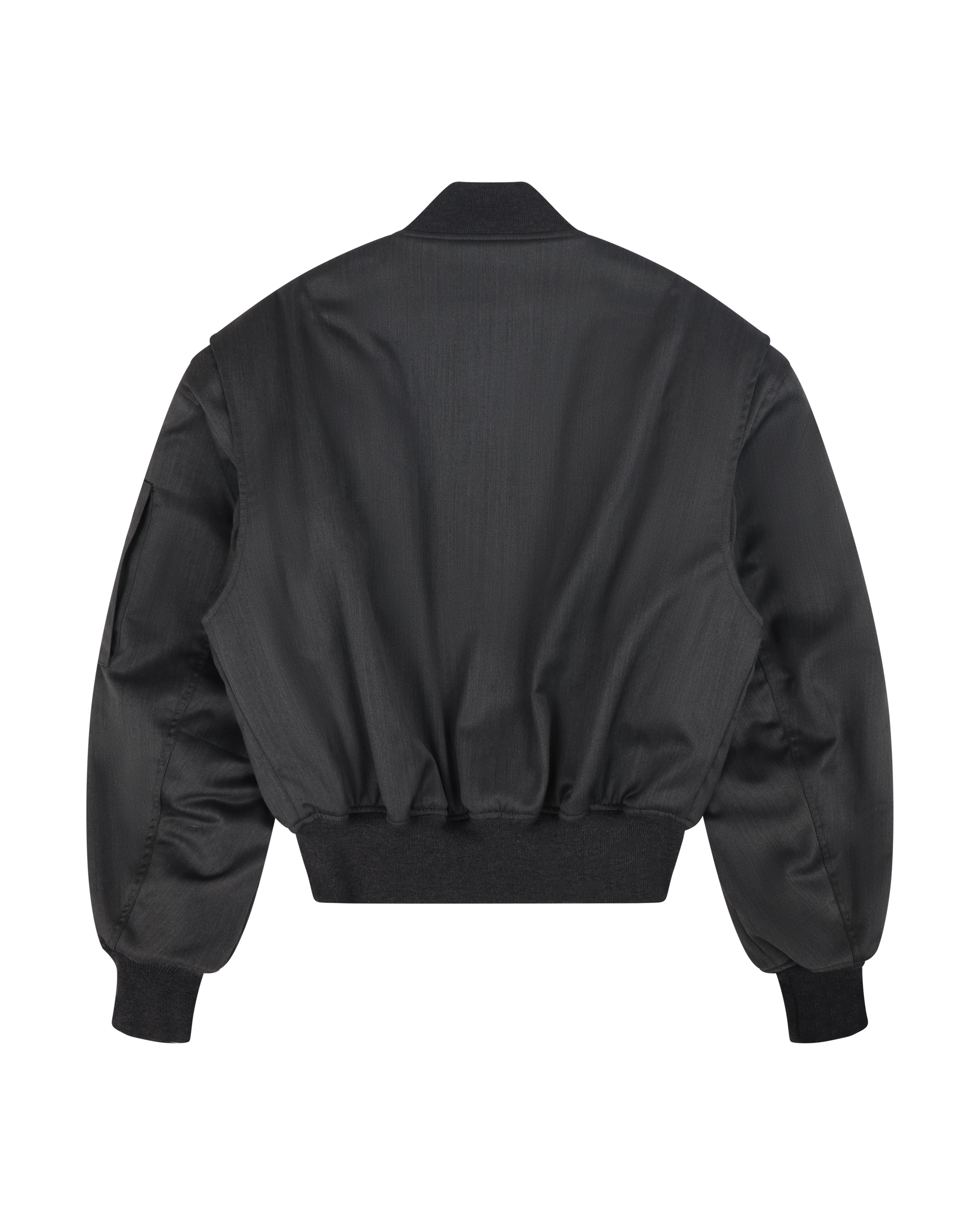 Cropped Broad Bomber Suiting Grey - Image 5