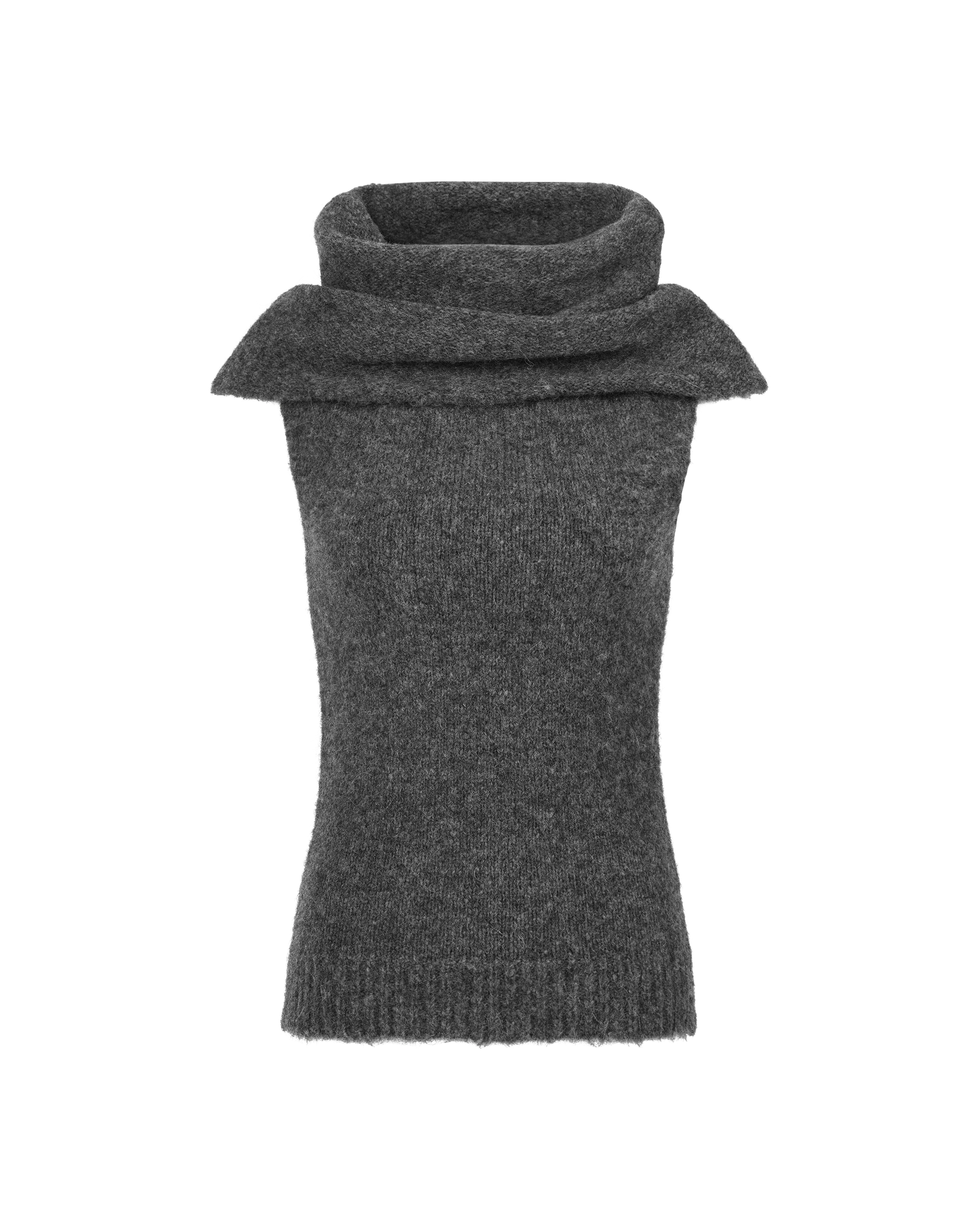 Sleeveless Bound Top Smoke - Image 3