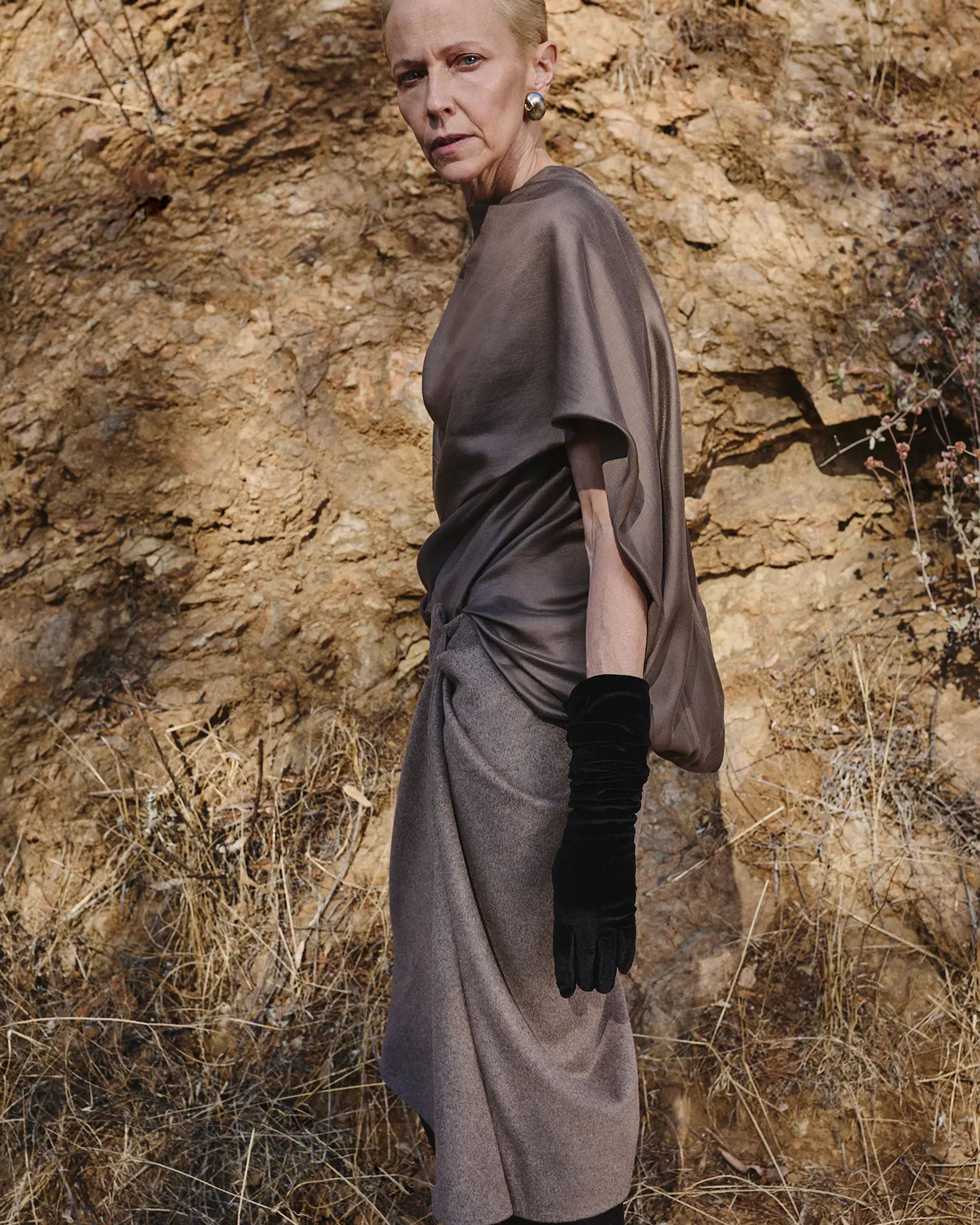 Crease Skirt Ochre - Image 2