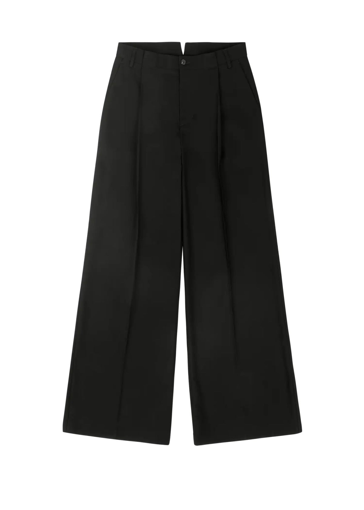 パンツ entire studios wide slacks wide pleated trouser black - entire studios