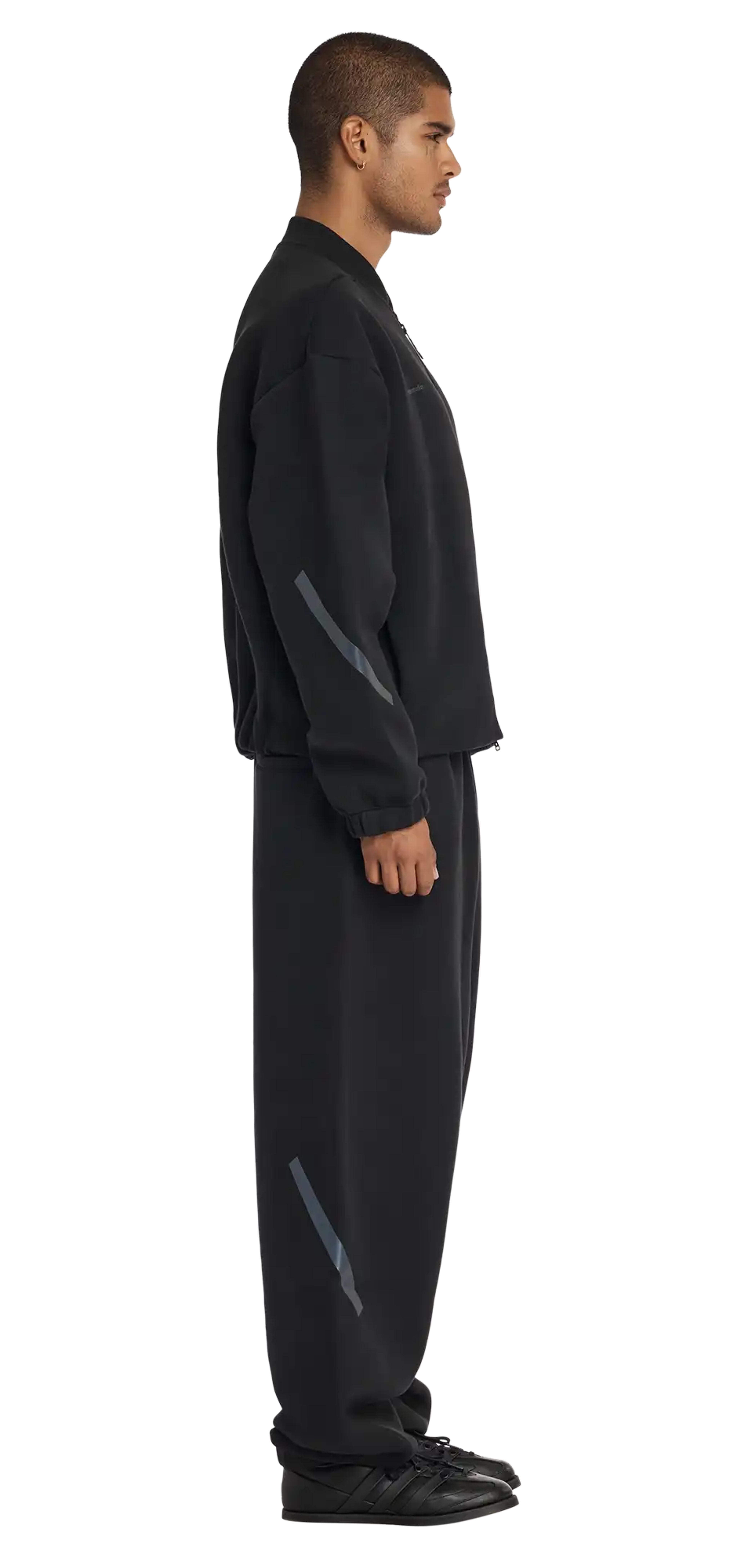 z.n.e. full zip knit black - entire studios