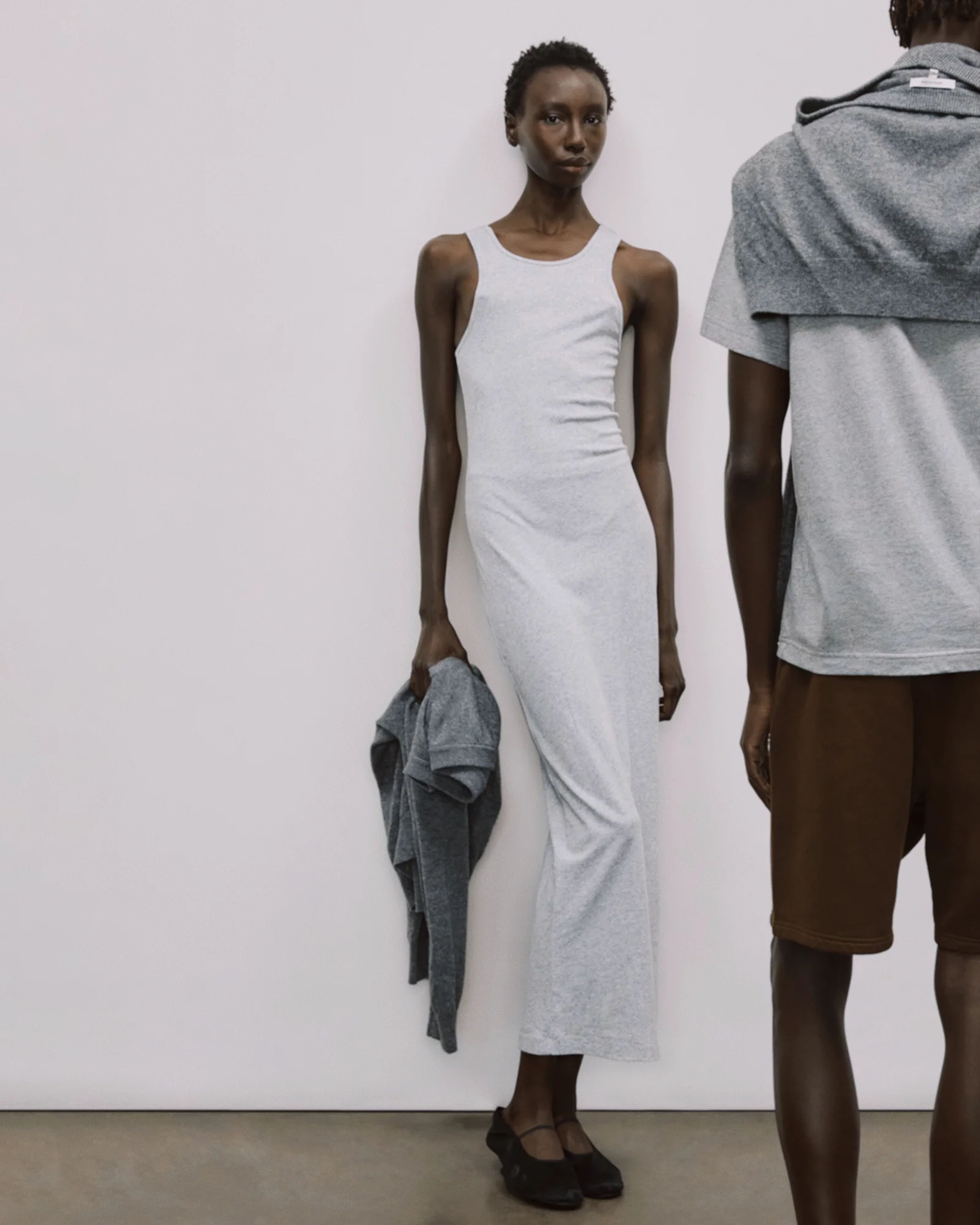 Midi Muscle Tank Grey Marle - Image 2