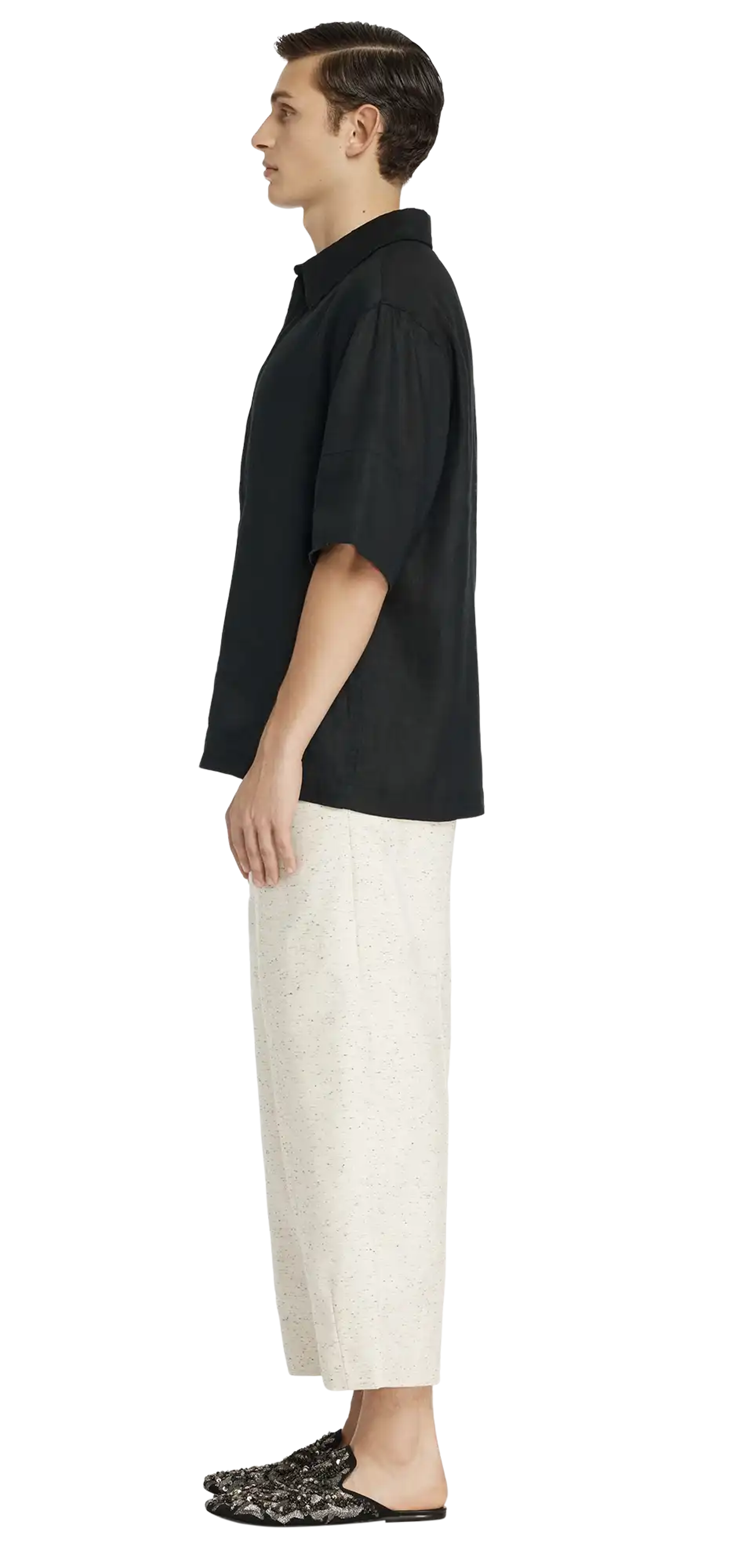 ojai-shirt-black-linen character left view