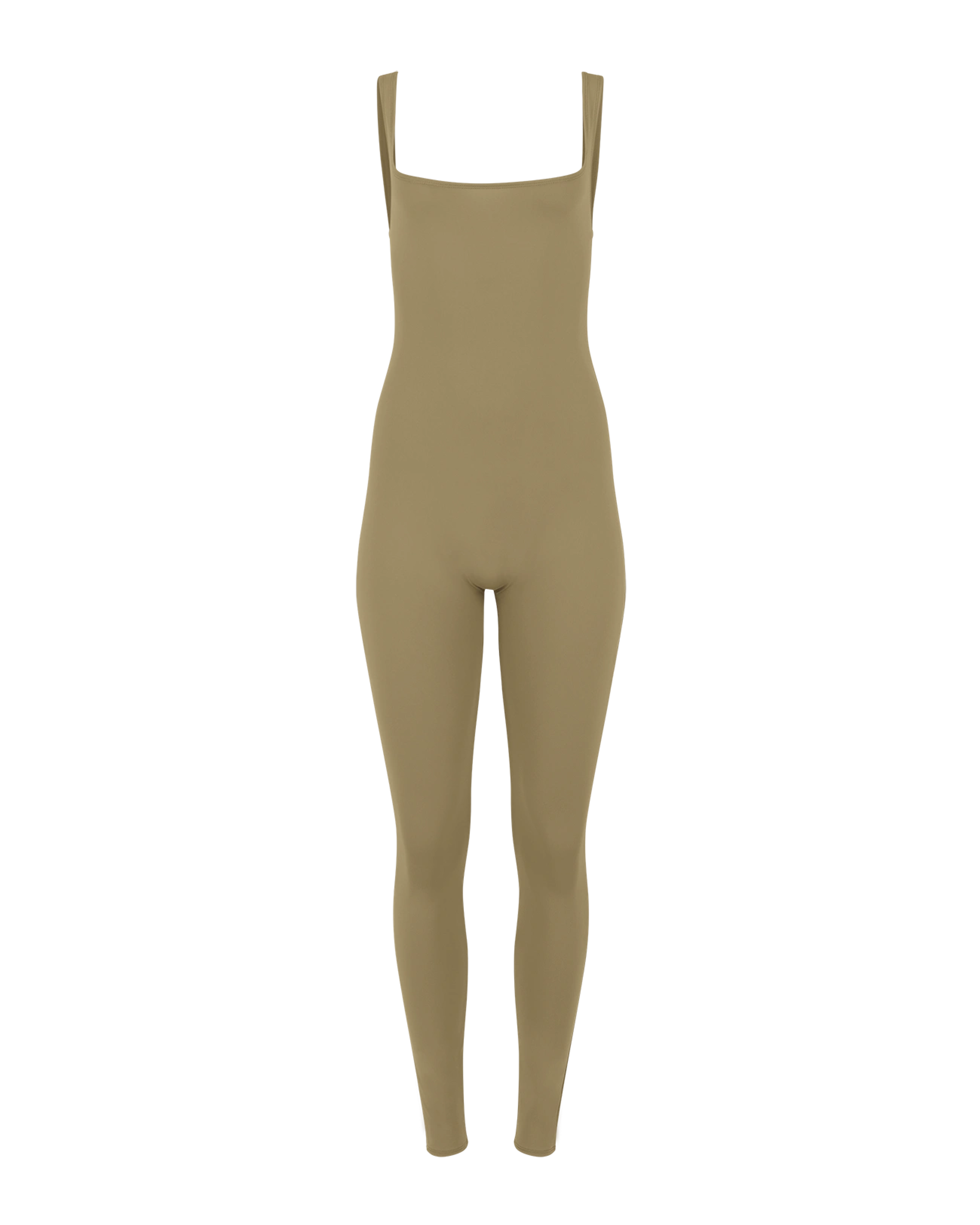 Square Neck Catsuit Nylon Spandex Cork - Image 1