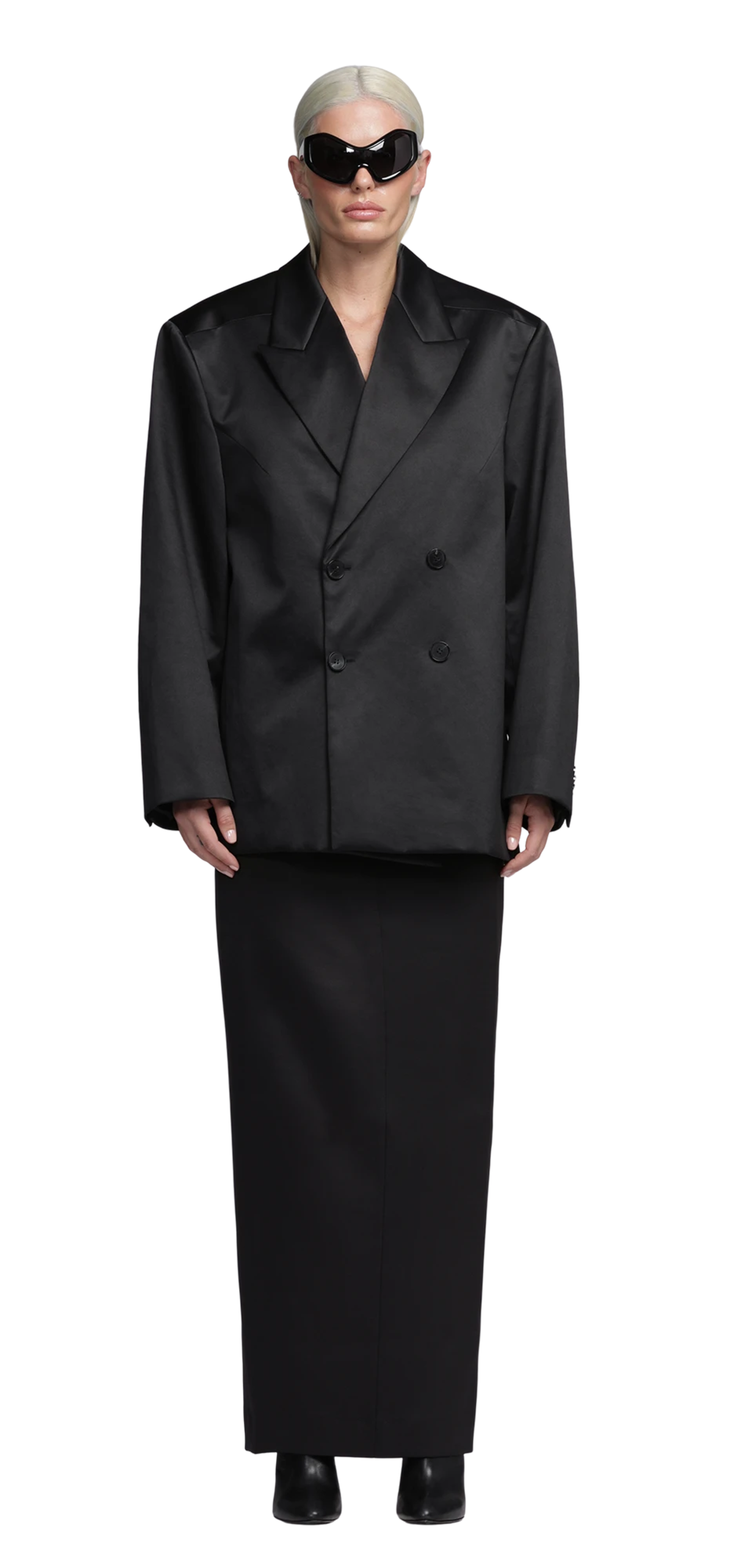 double-breasted-blazer-black-sateen character front view