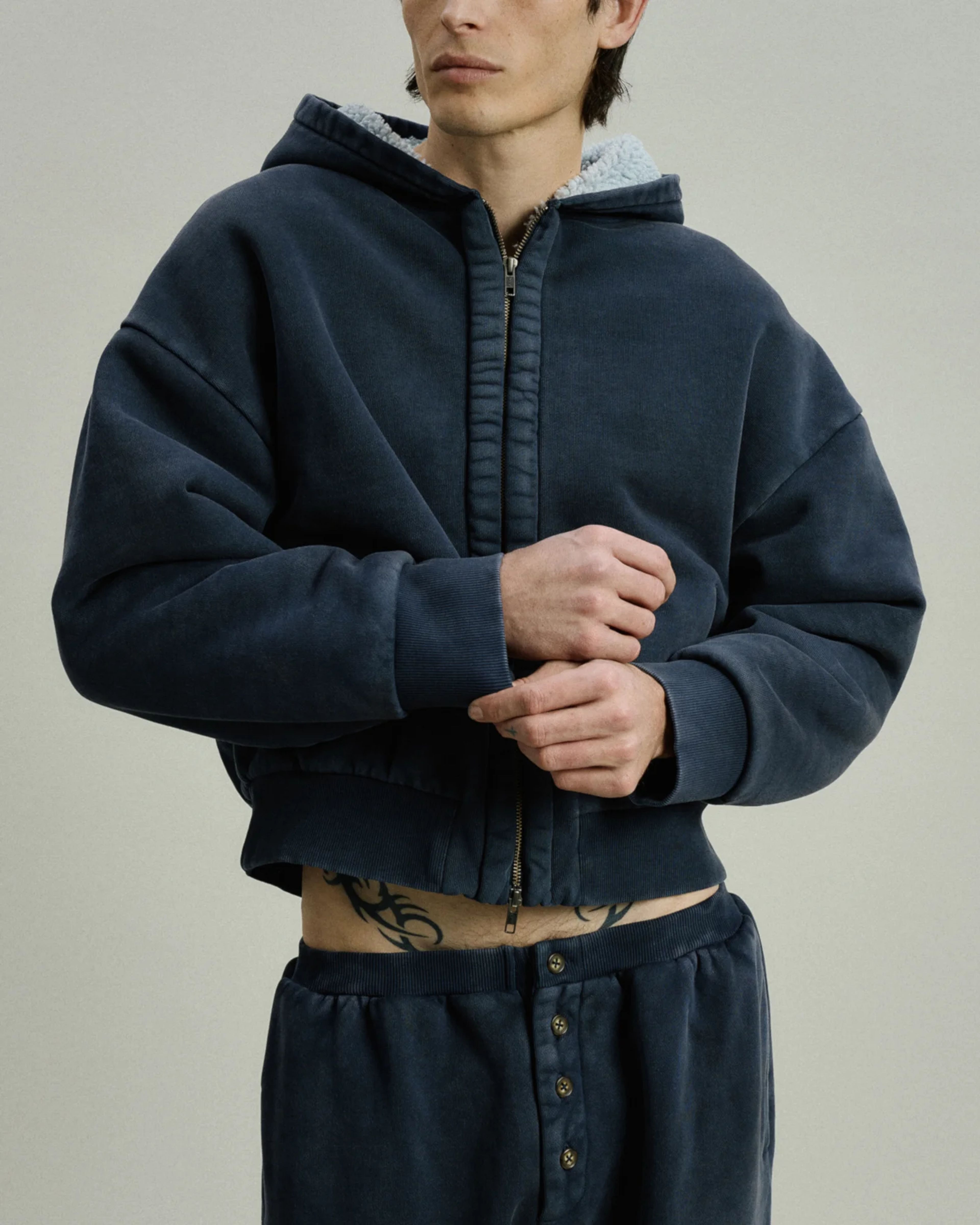 Sherpa Hood Salted Navy - Image 5