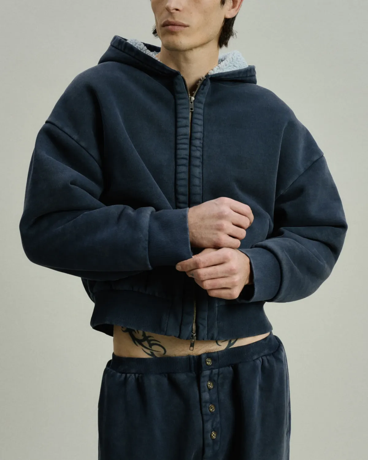 Sherpa Hood Salted Navy - Image 5