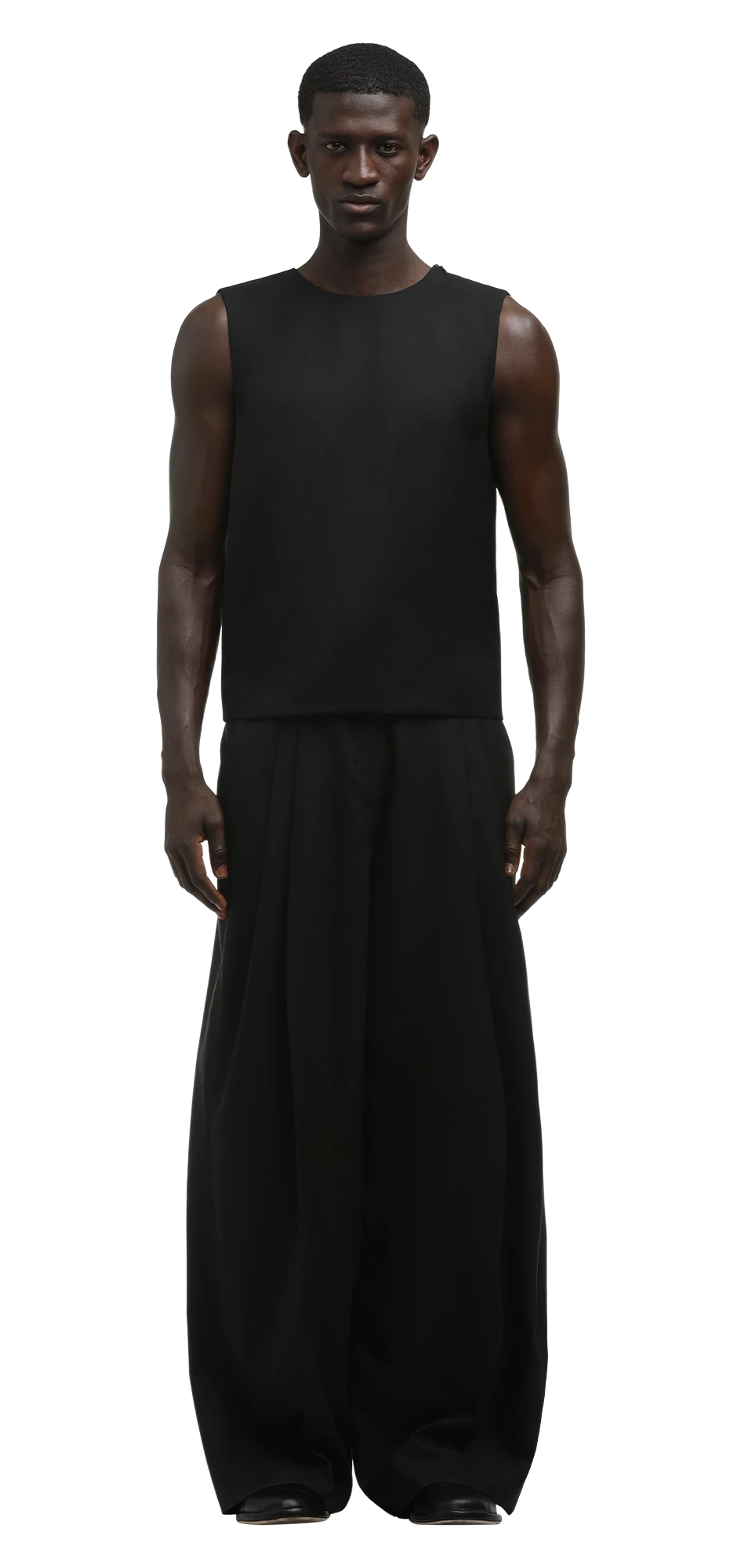tell-tank-black-wool character front view