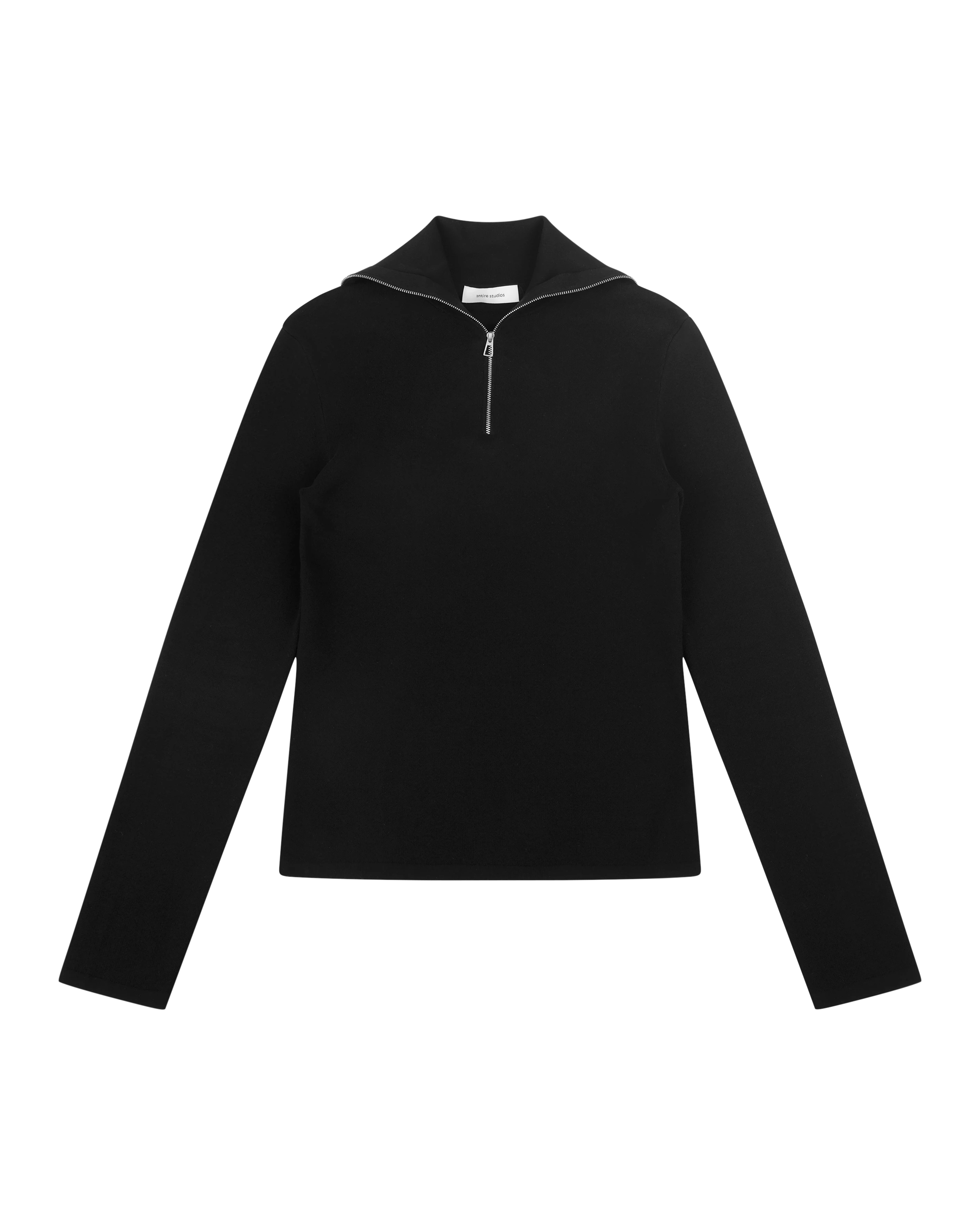 Zip Up Turtleneck Black - Image 5