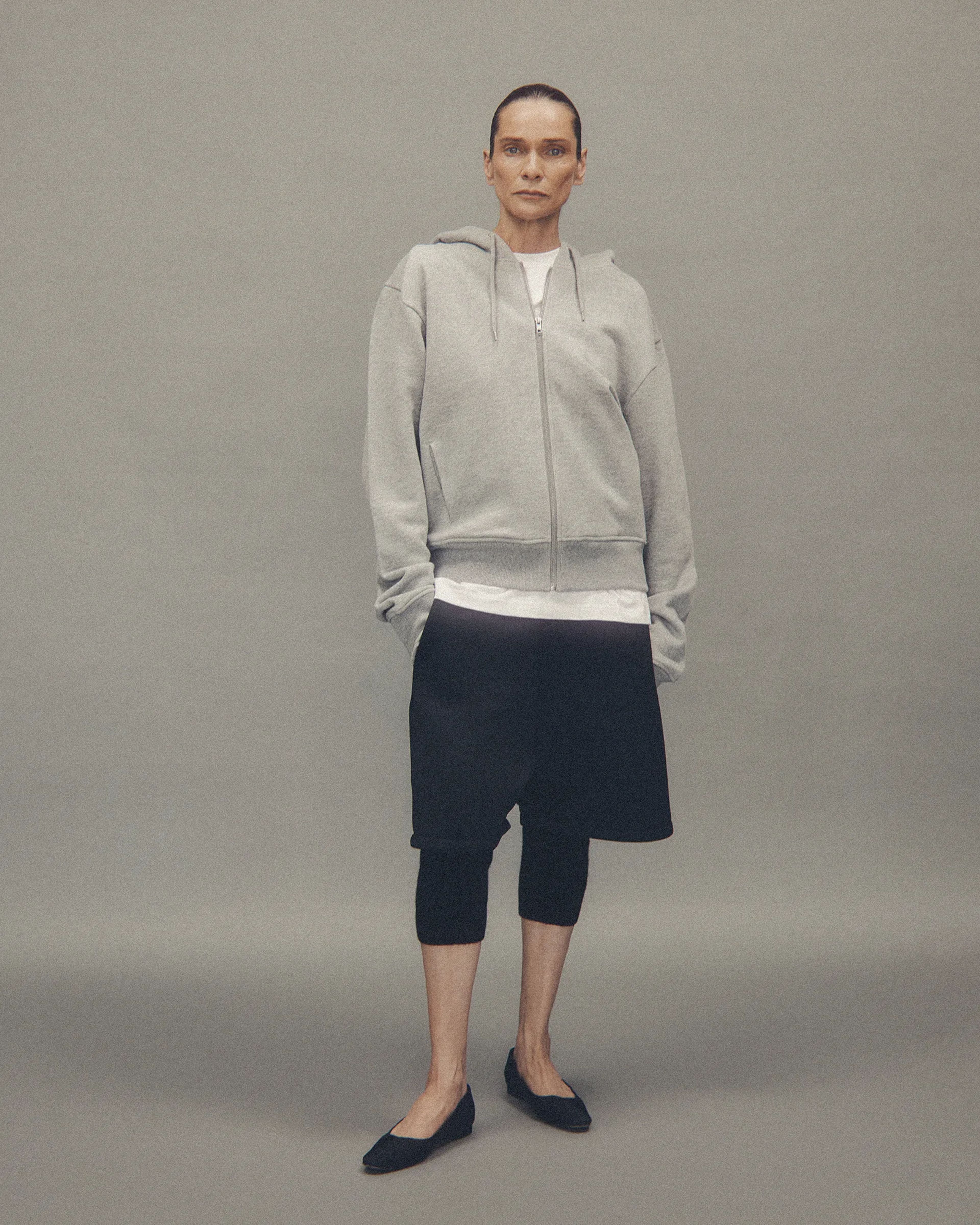 Slim Zip Up Grey Marle - Image 3