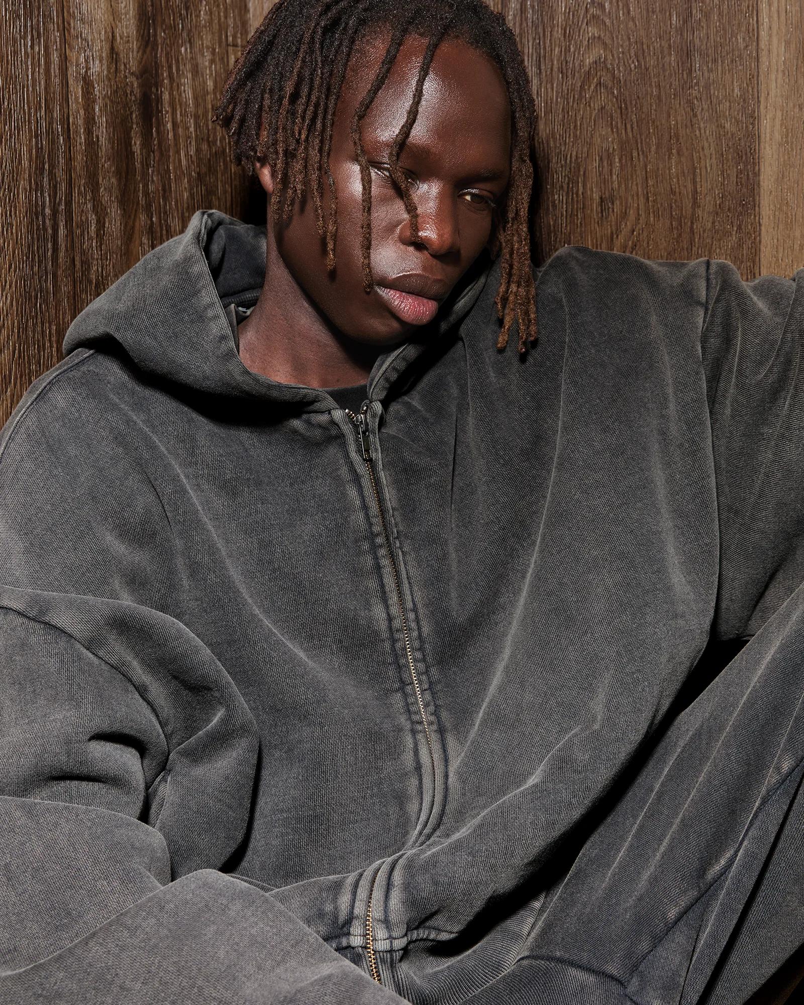 Full Zip Washed Black entire studios WASHD BLACK FULL ZIP 【公式通販】