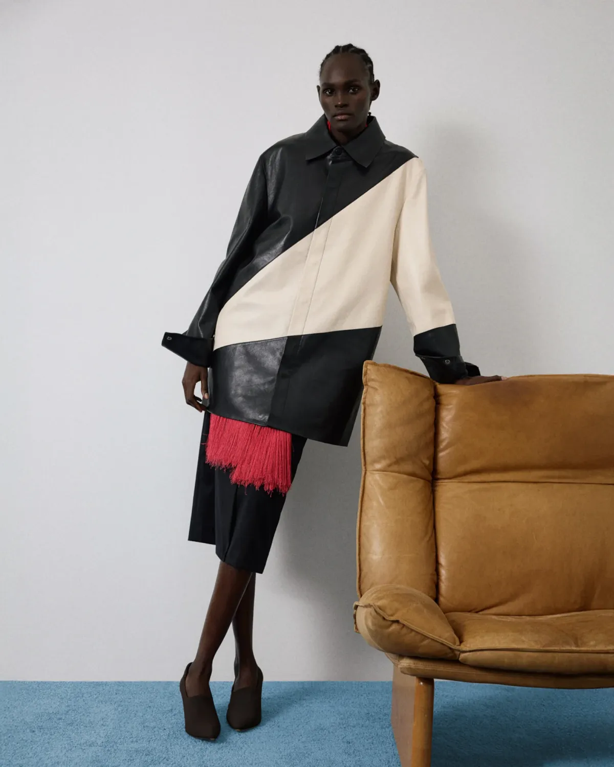Leather Block Shirt Magpie - Image 3