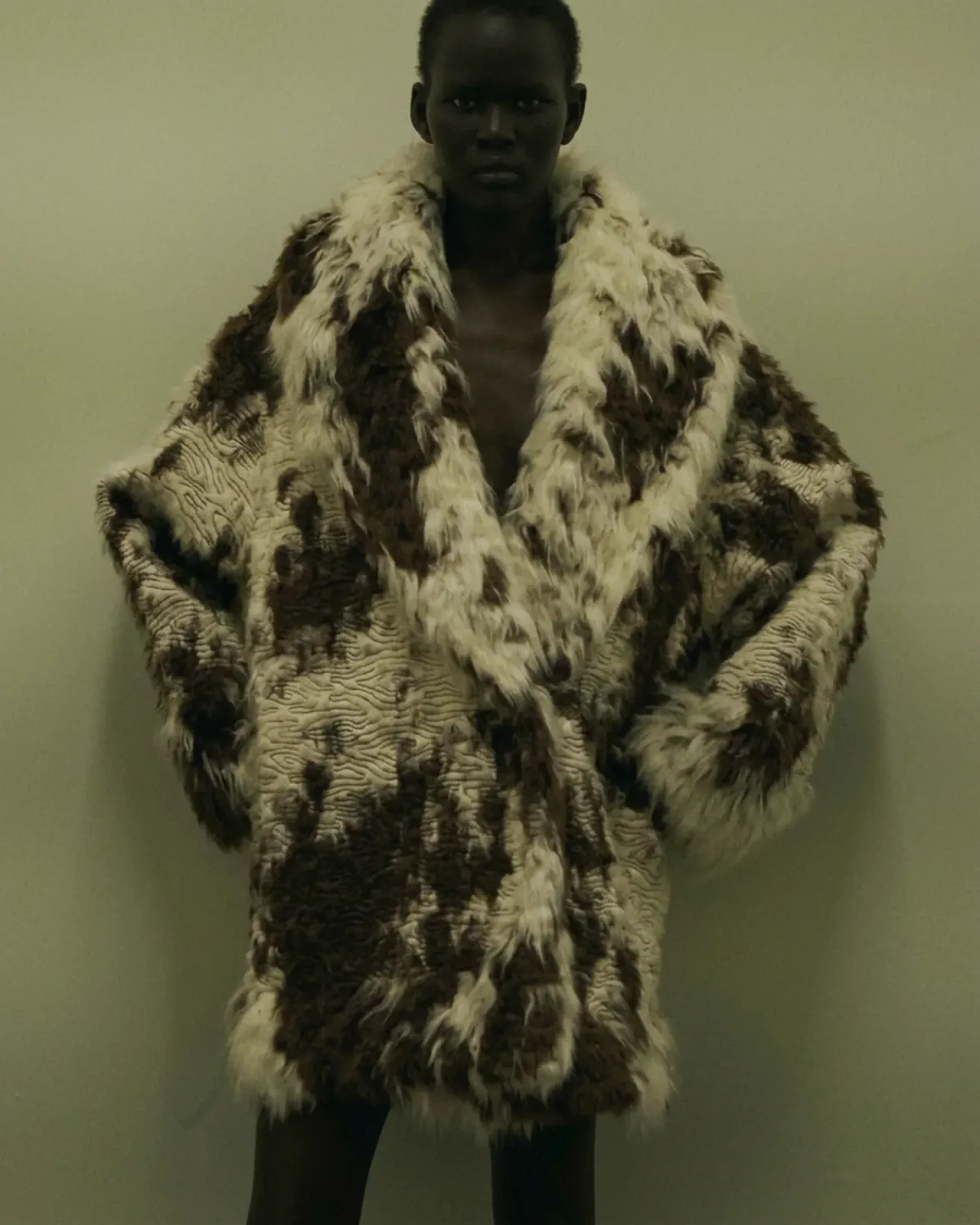 Heft Fur Coat Flecked - Image 2