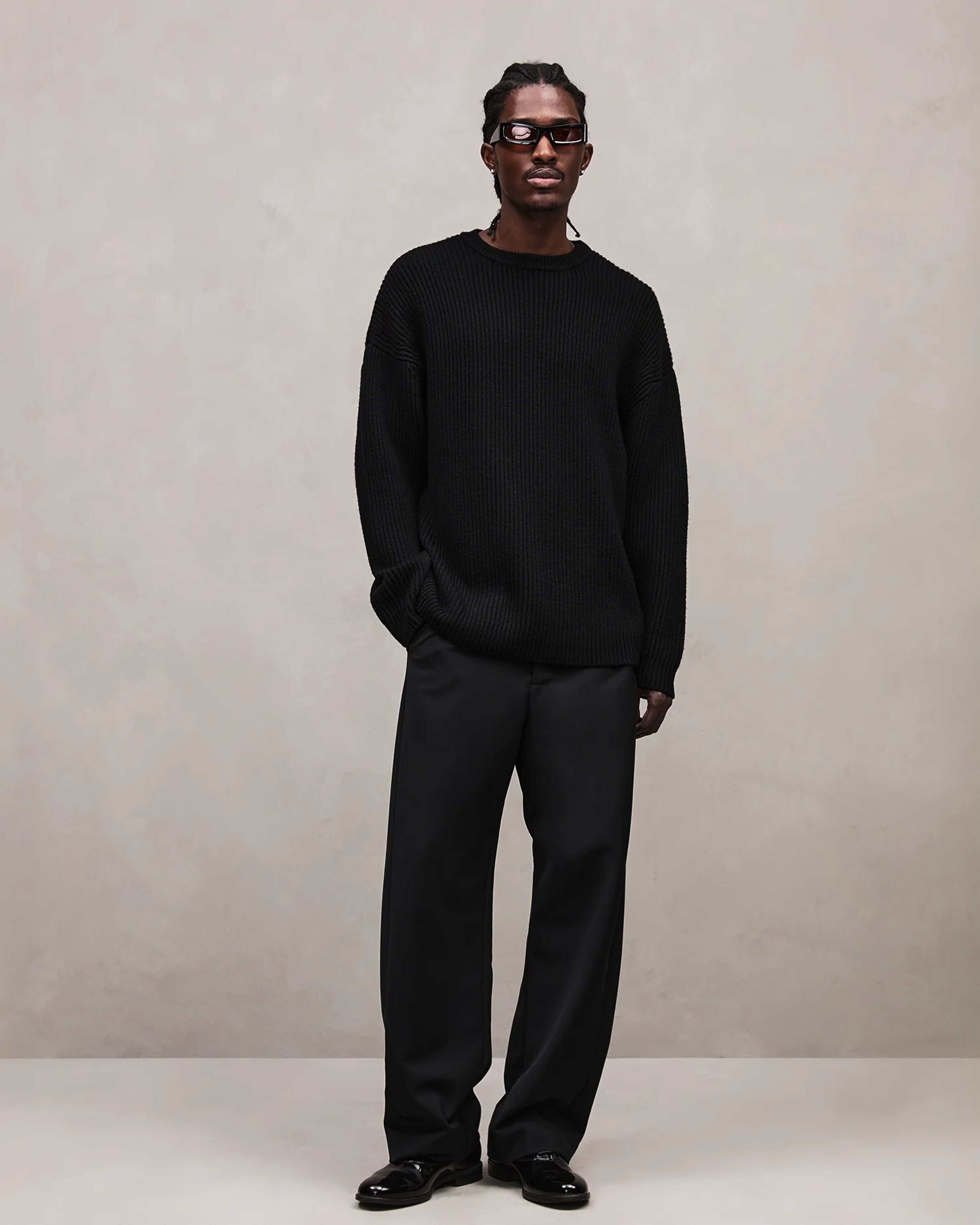 Oversize Knit Crewneck Black - Image 1