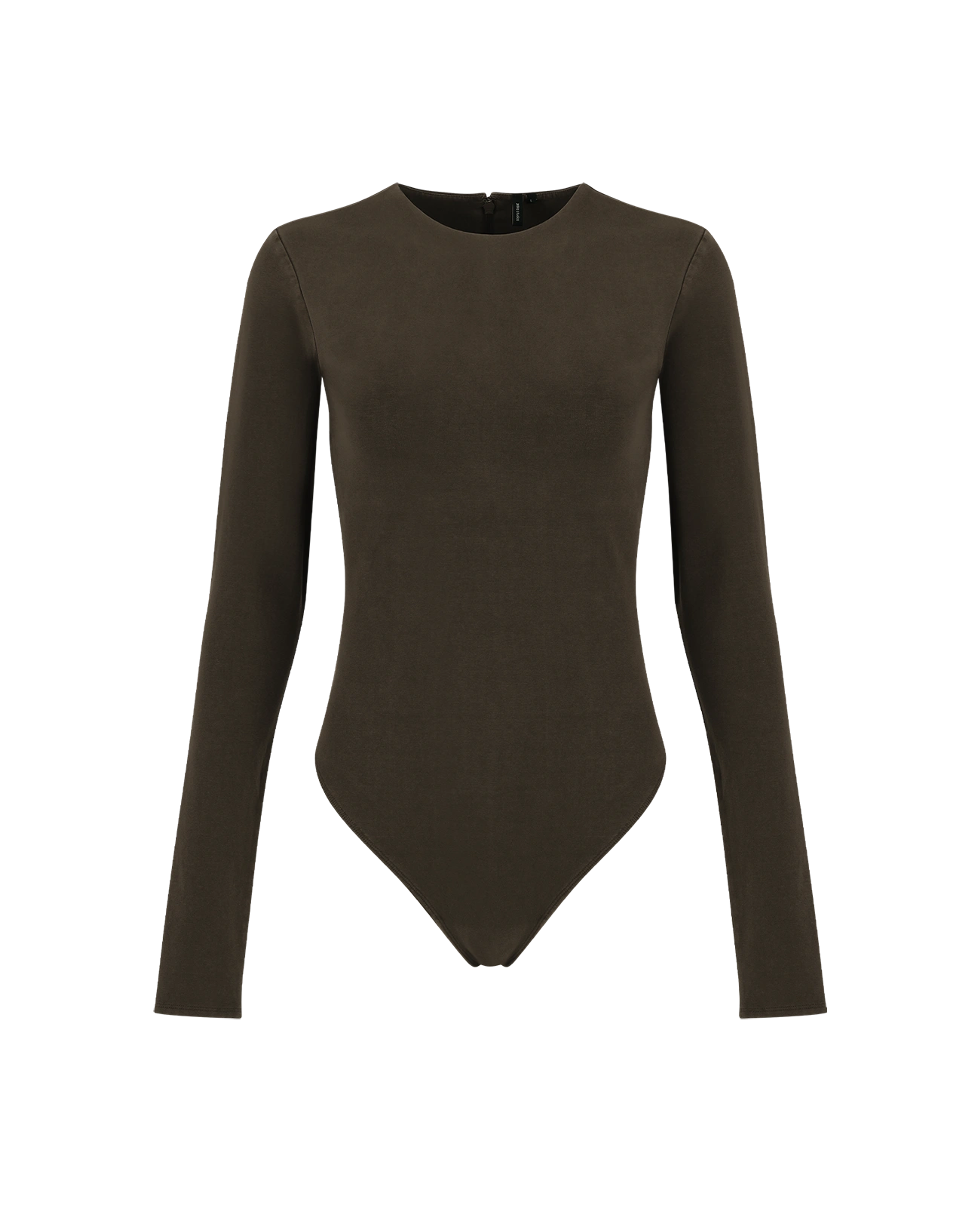 LS Bodysuit Cotton Spandex Brunette - Image 1