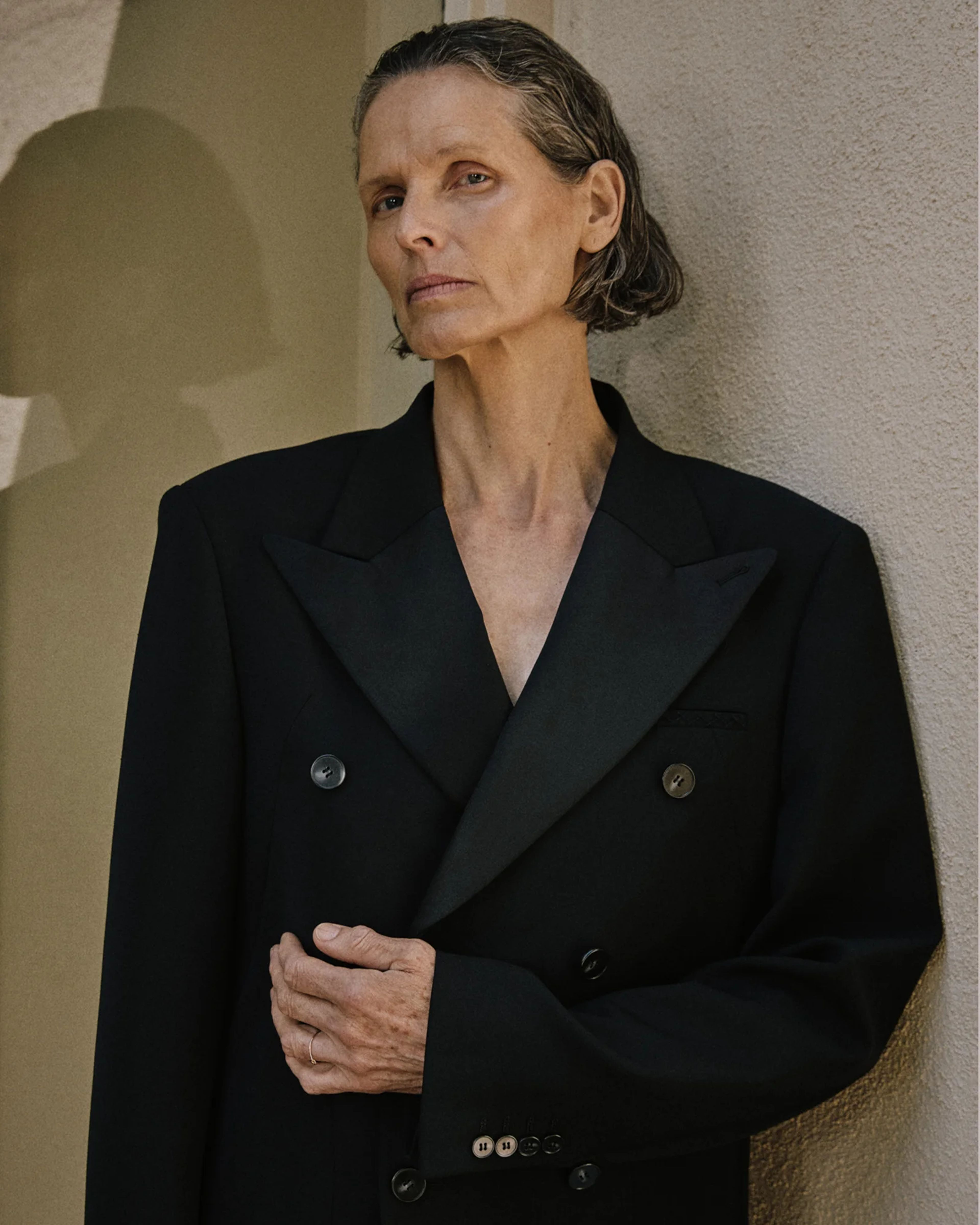 Mason Tailored Coat Black Wool - Image 2