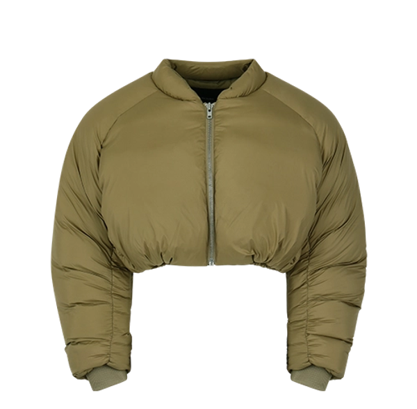 cropped pillow bomber camel - entire studios