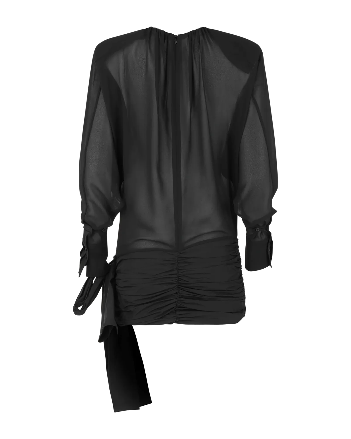 Mini Tie Dress Black - Image 4
