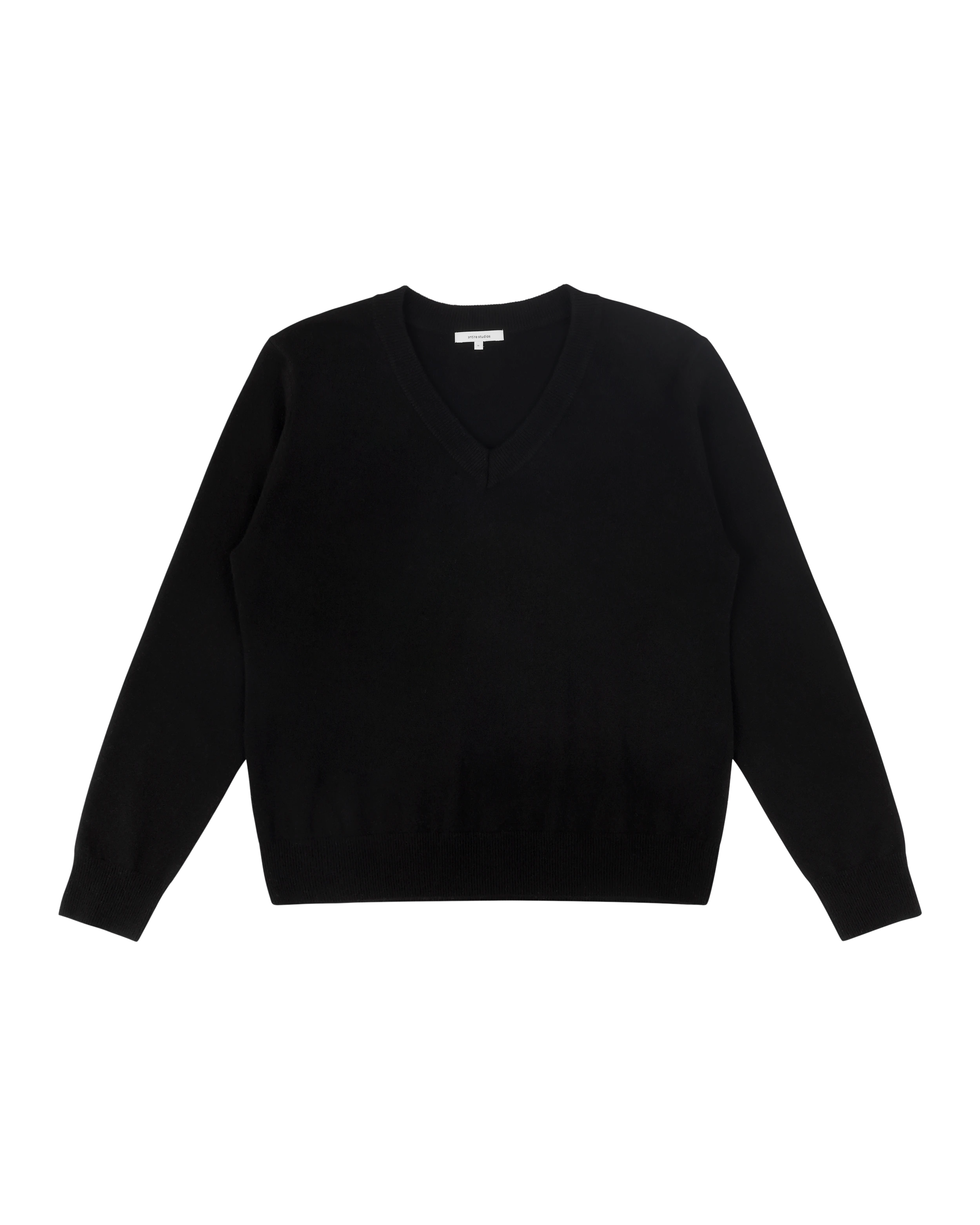 Knit V Neck Black - Image 4