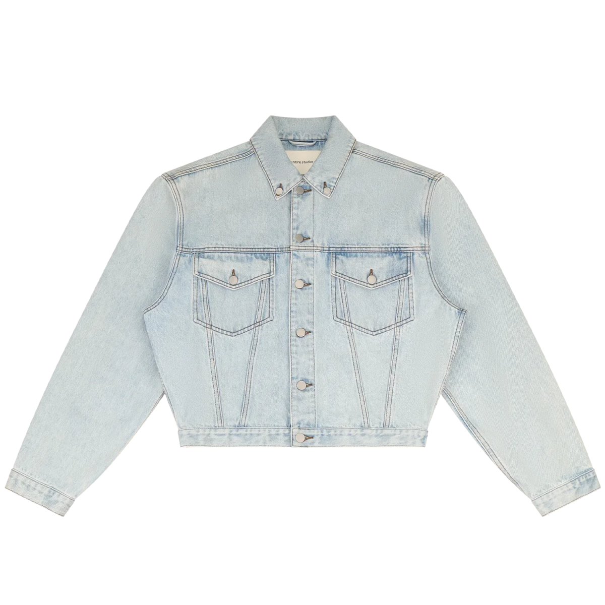 shrunken denim jacket old blue - entire studios