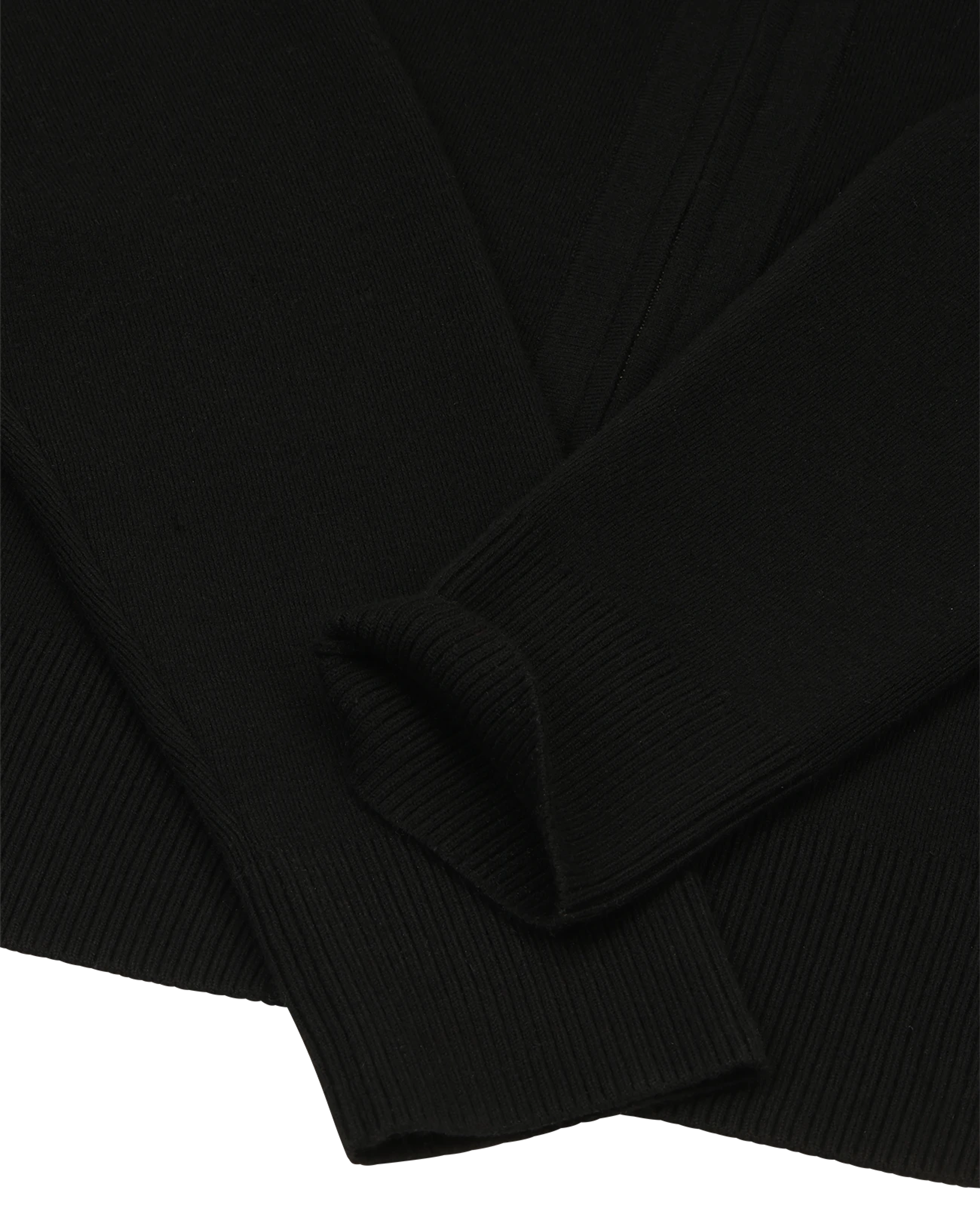 Knit Zip Up Jacket Black - Image 4