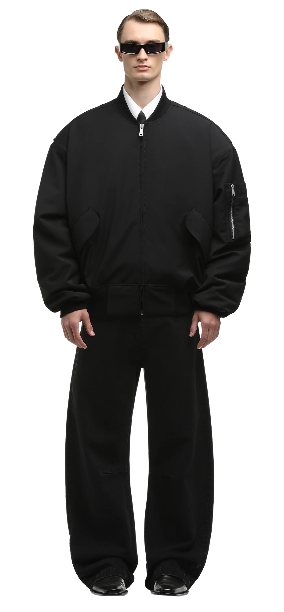broad bomber wool black wool - entire studios broad bomber wool black wool - entire studios