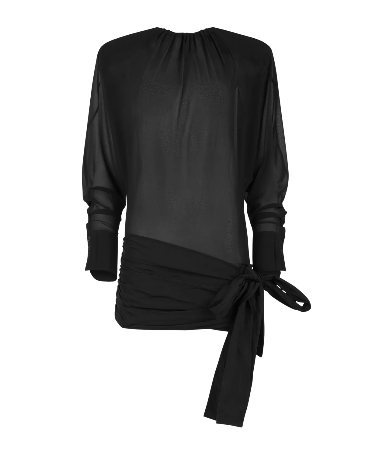 Mini Tie Dress Black - Image 3