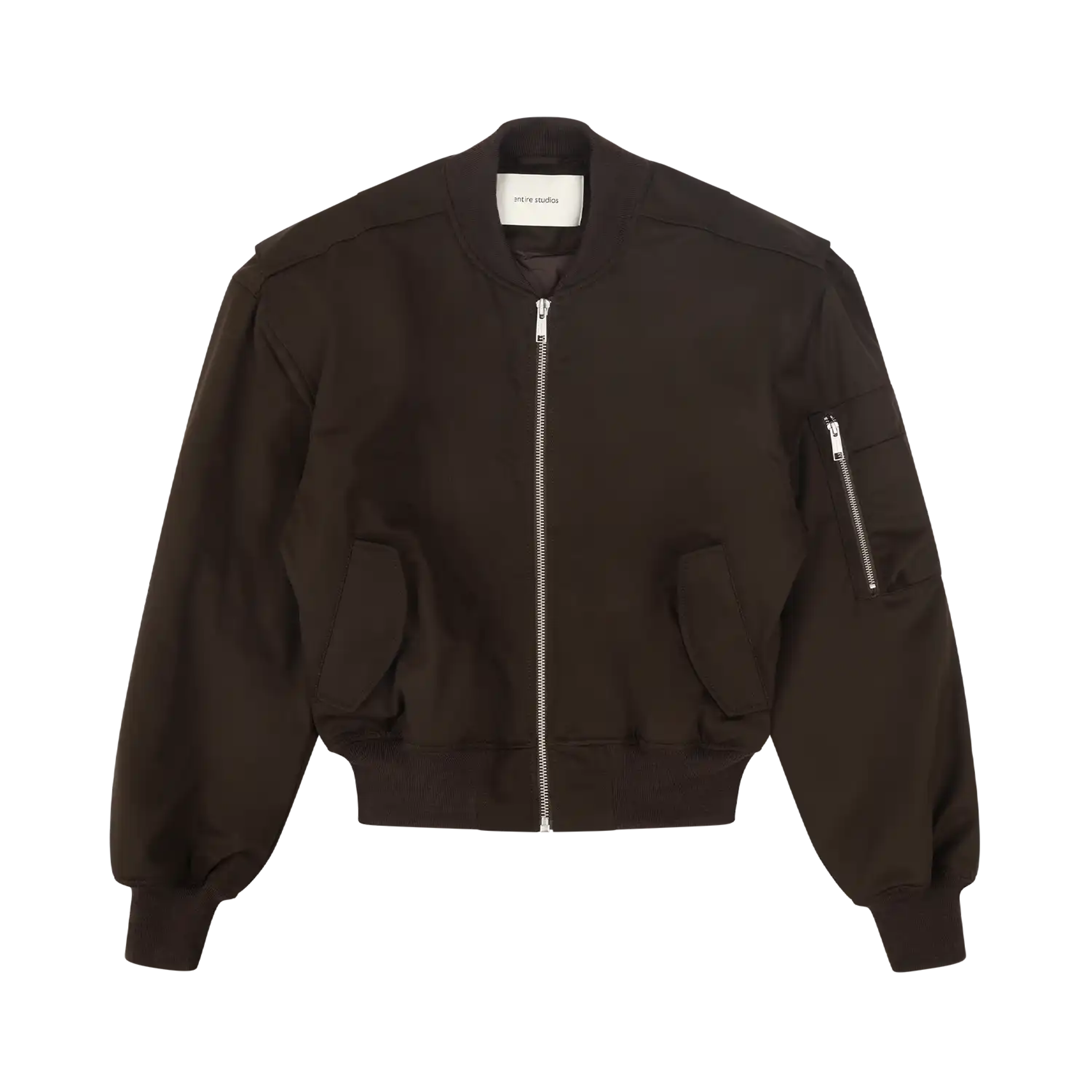 Product cropped-broad-bomber-suiting-dark-brown thumbnail