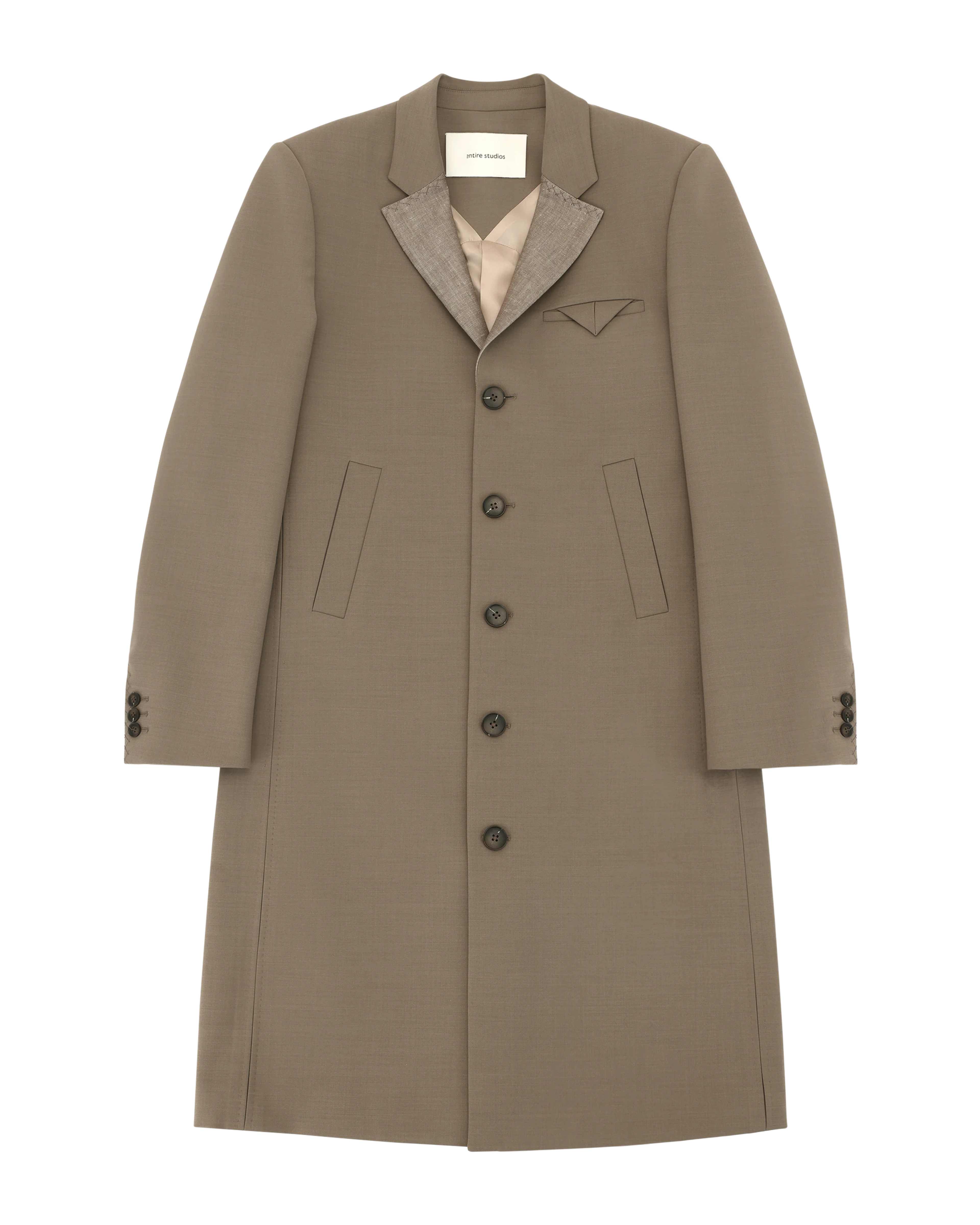 Simple Breasted Coat Camel - Image 3