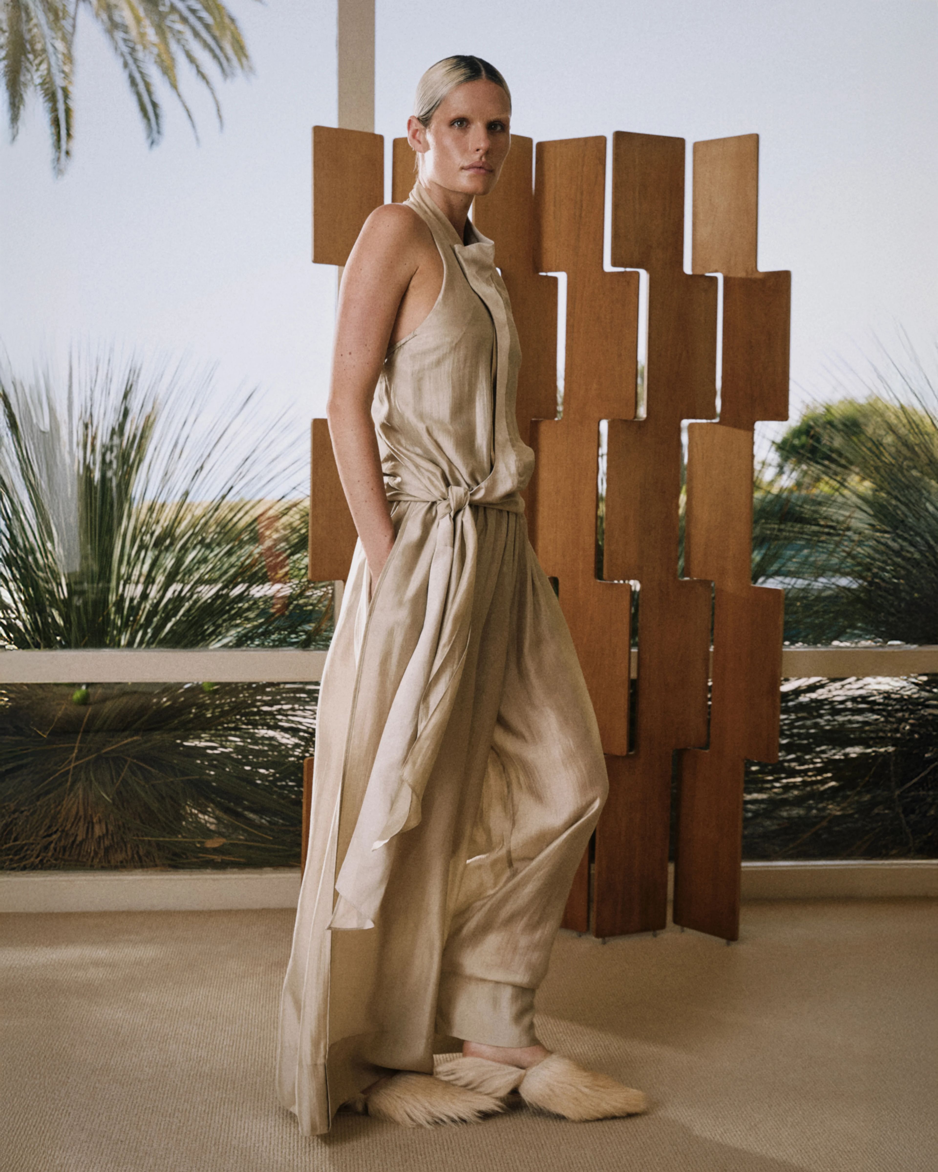 Vento Wide Leg Pant Champagne - Image 1