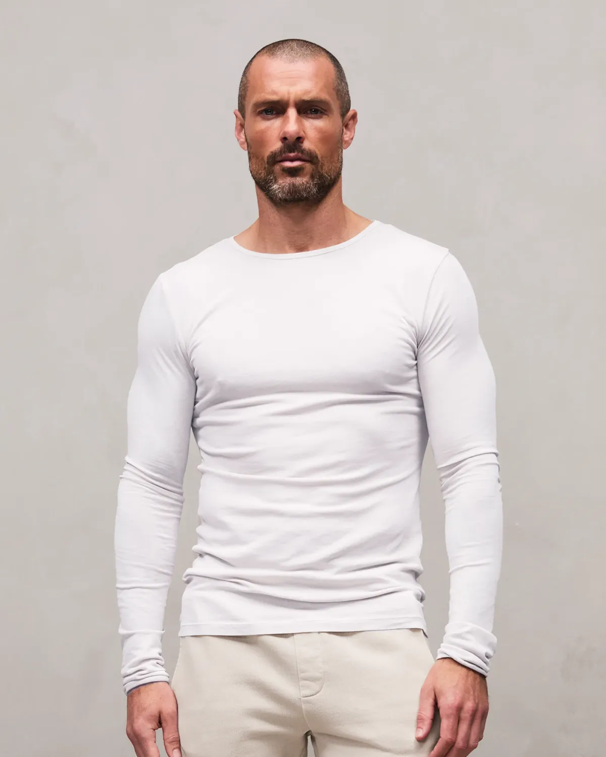 sheer long sleeve white - entire studios
