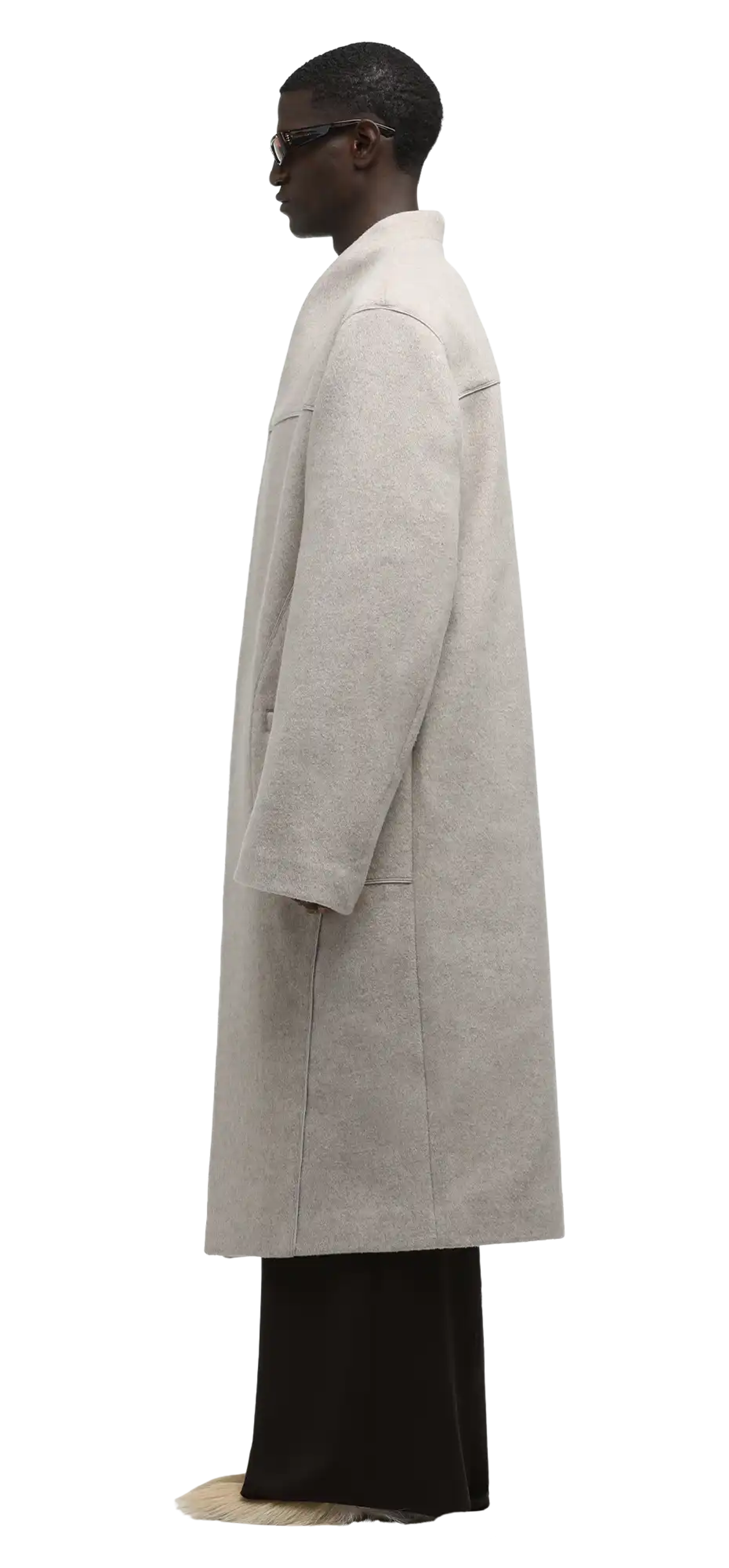 fuzzy-coat-cool-grey character left view