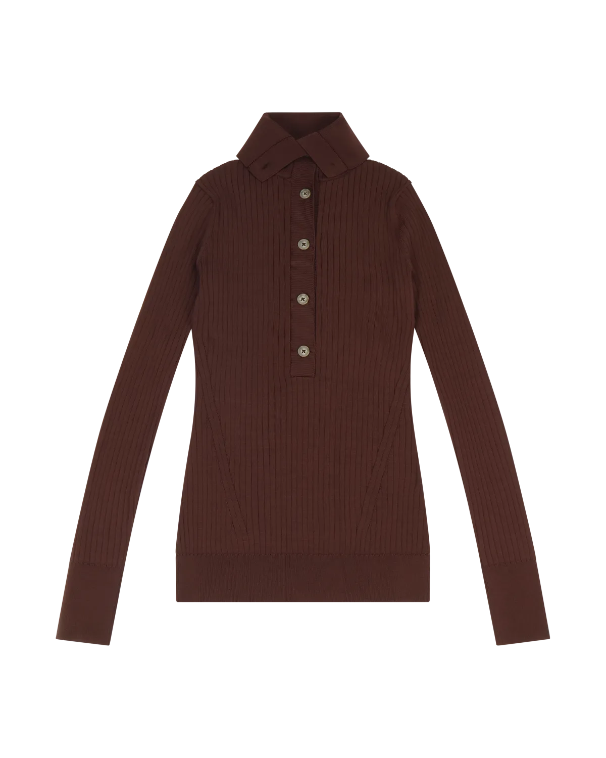 High Neck Henley Umber - Image 2