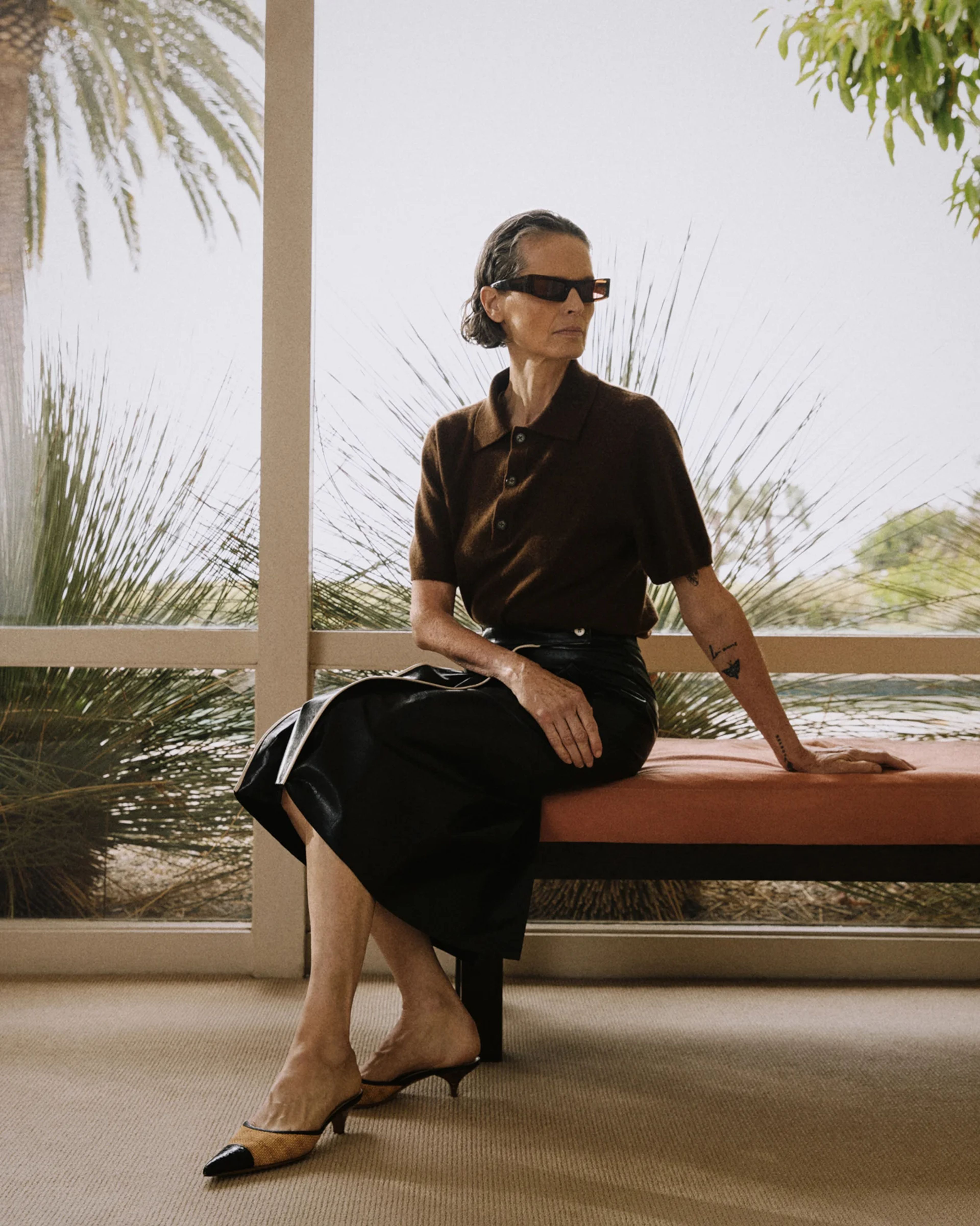 Parafold Leather Skirt Black Leather - Image 1