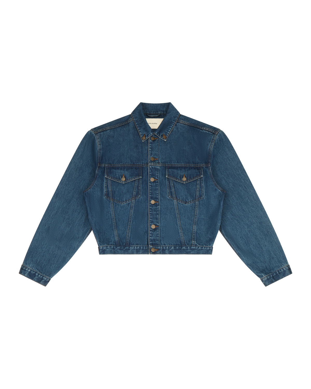 shrunken denim jacket river wash - entire studios