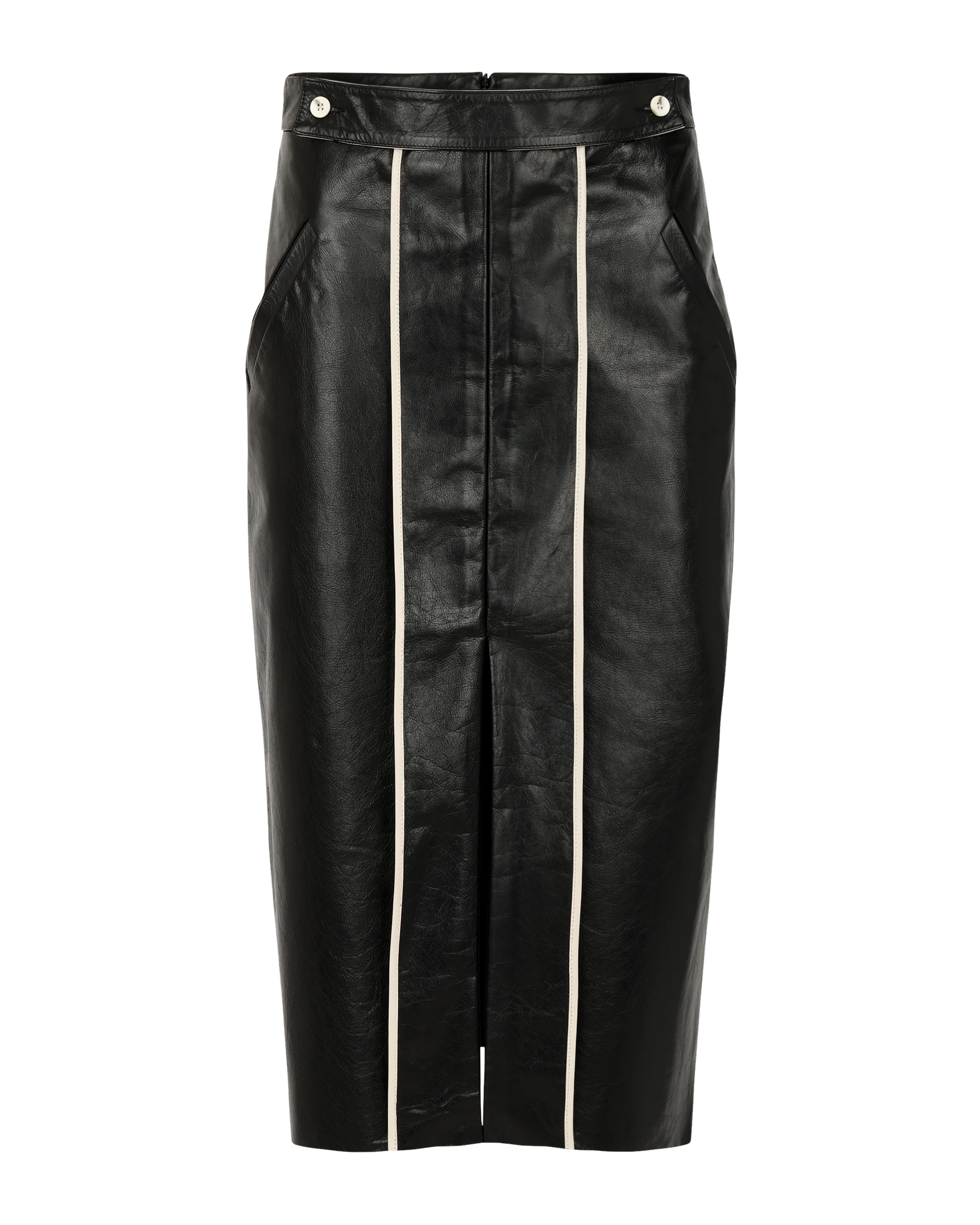 Parafold Leather Skirt Black Leather - Image 3