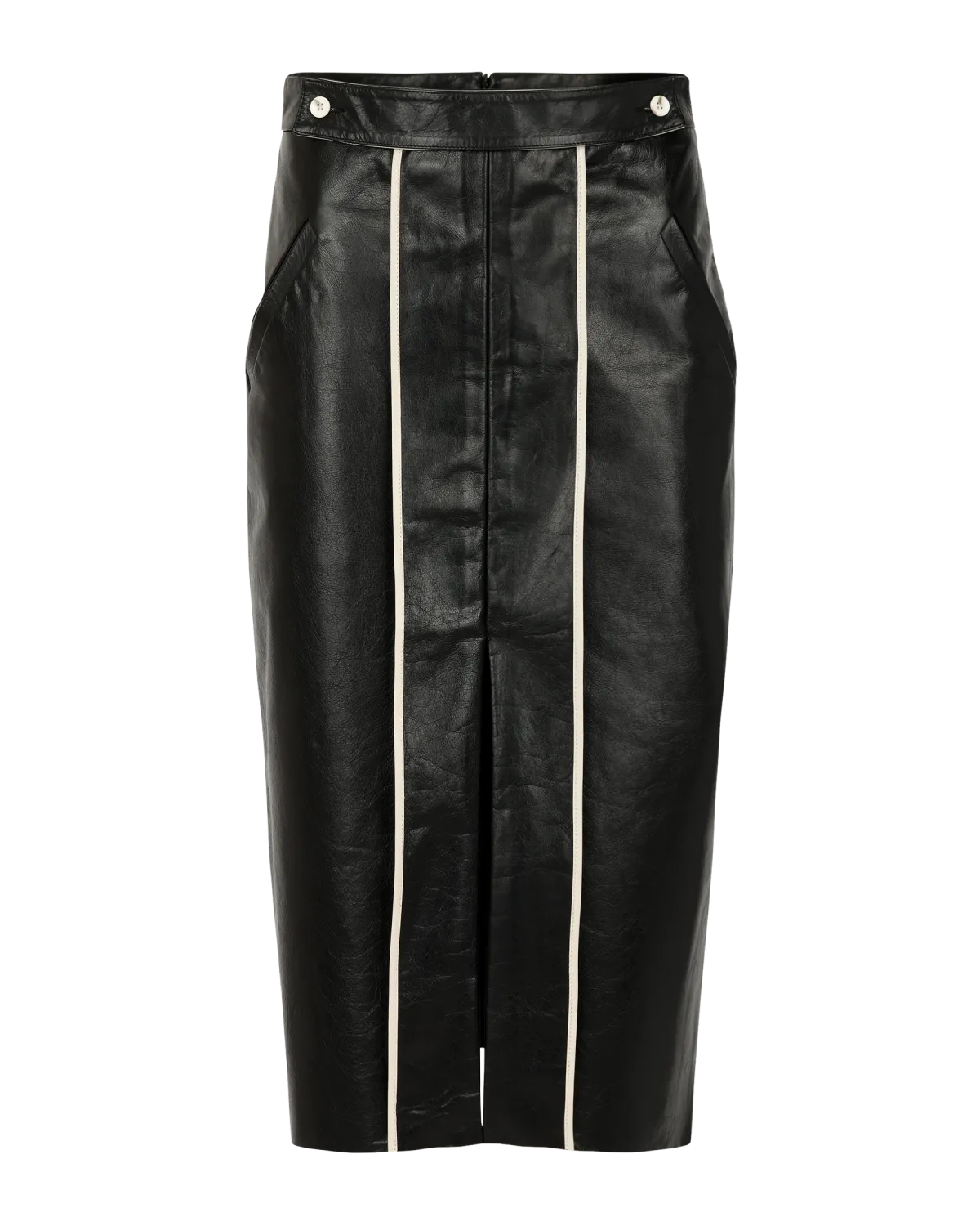Parafold Leather Skirt Black Leather - Image 3