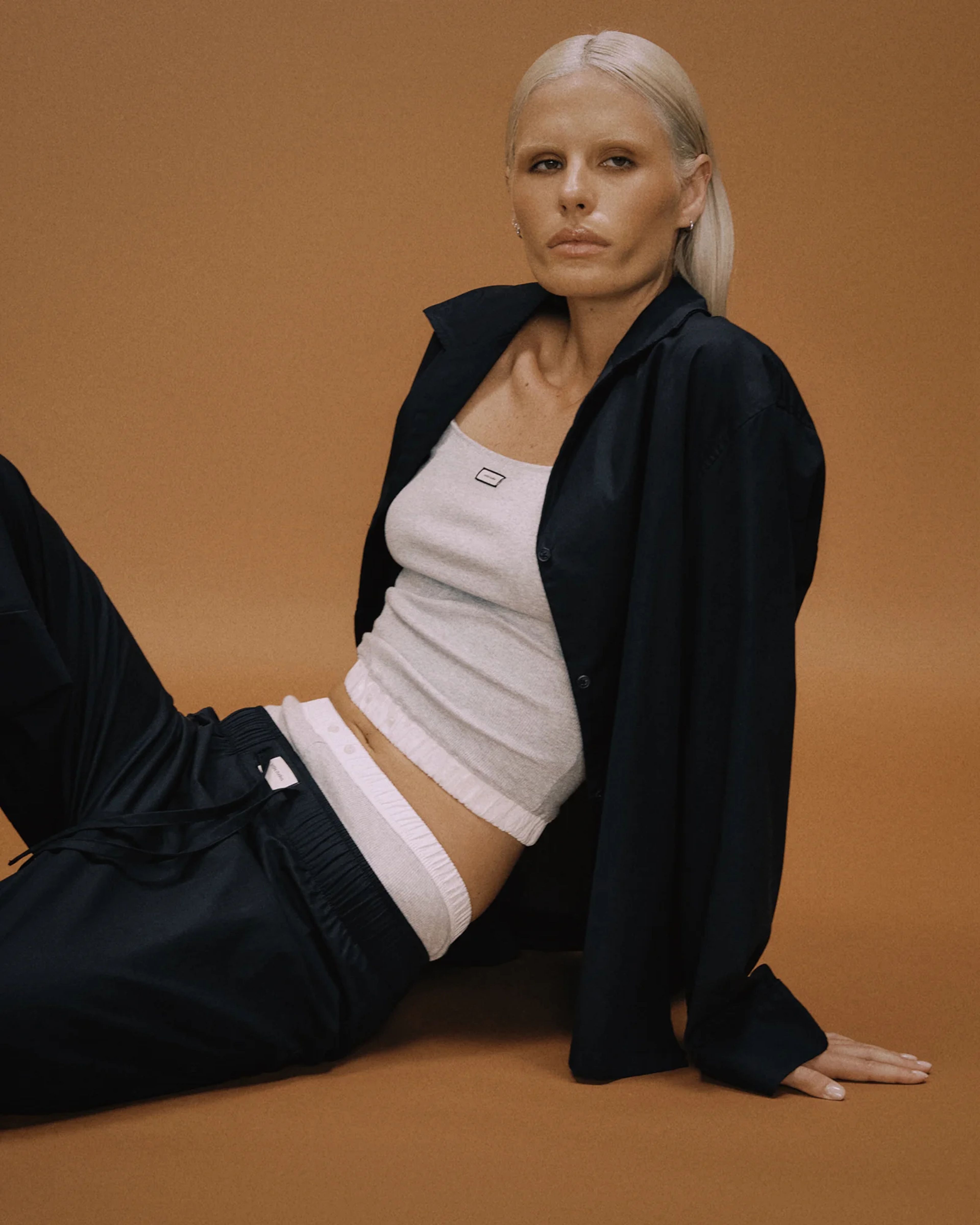 LS Pajama Shirt Black - Image 2