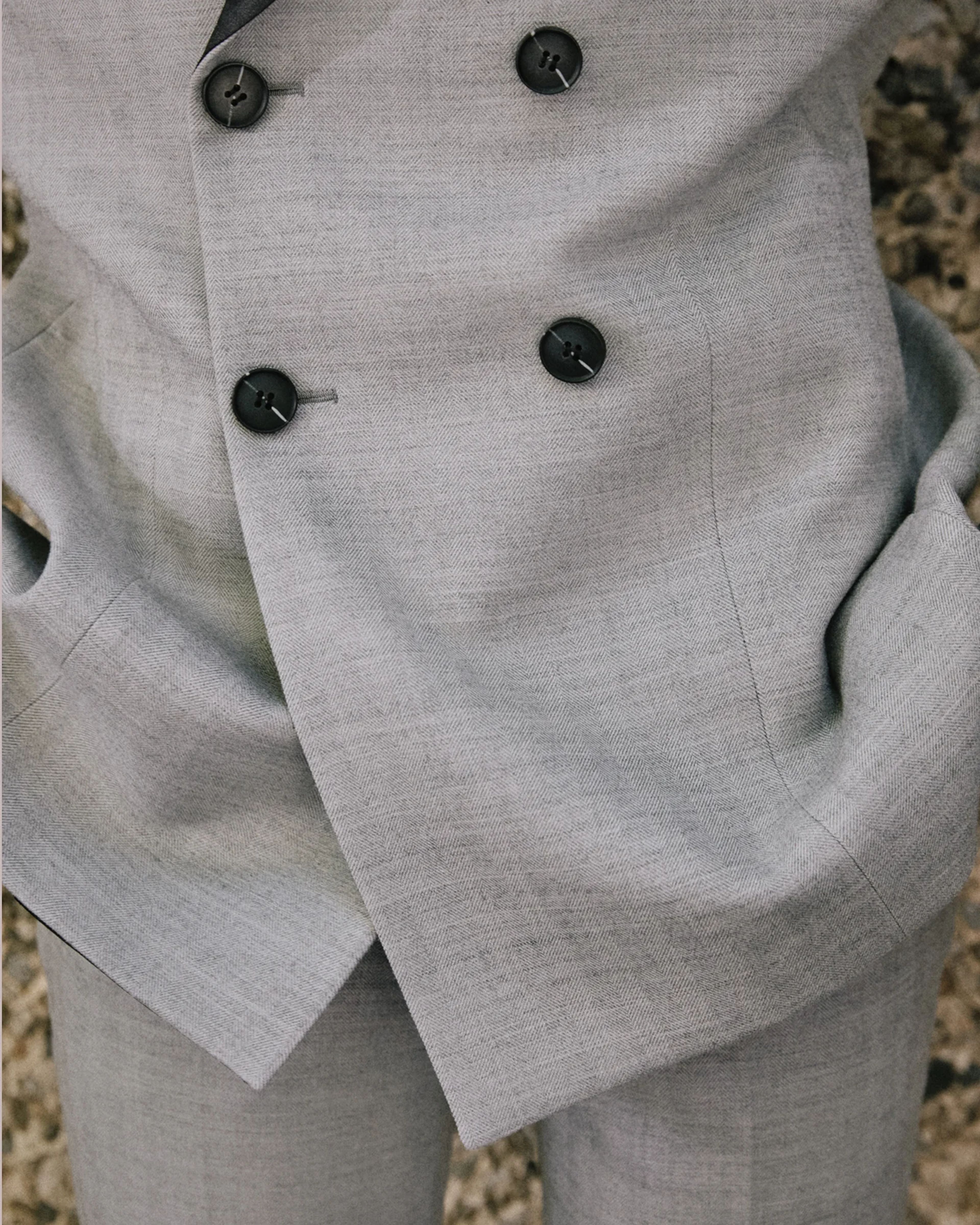 Mason Tailored Jacket Warm Grey - Image 1