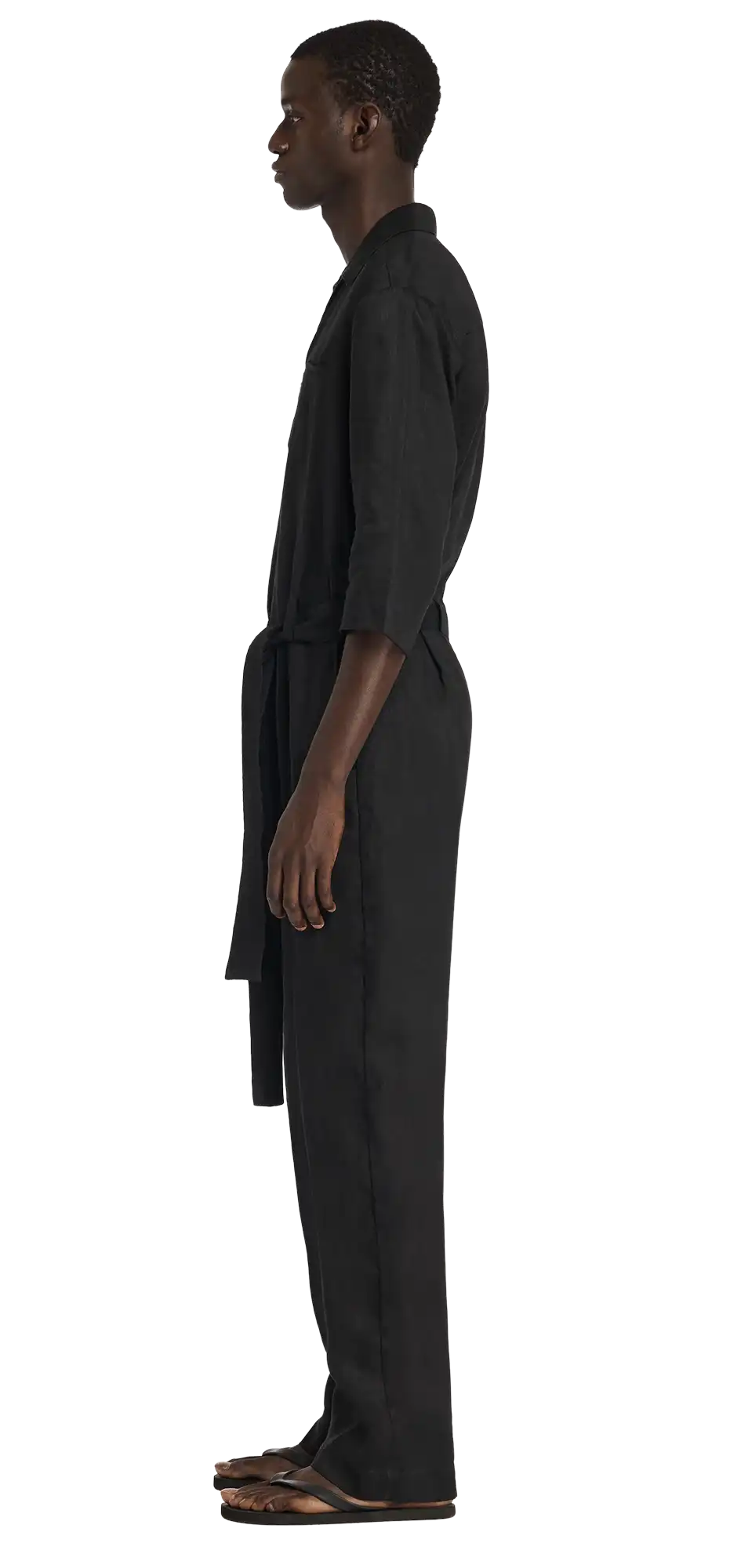 longsuit-black-linen character left view