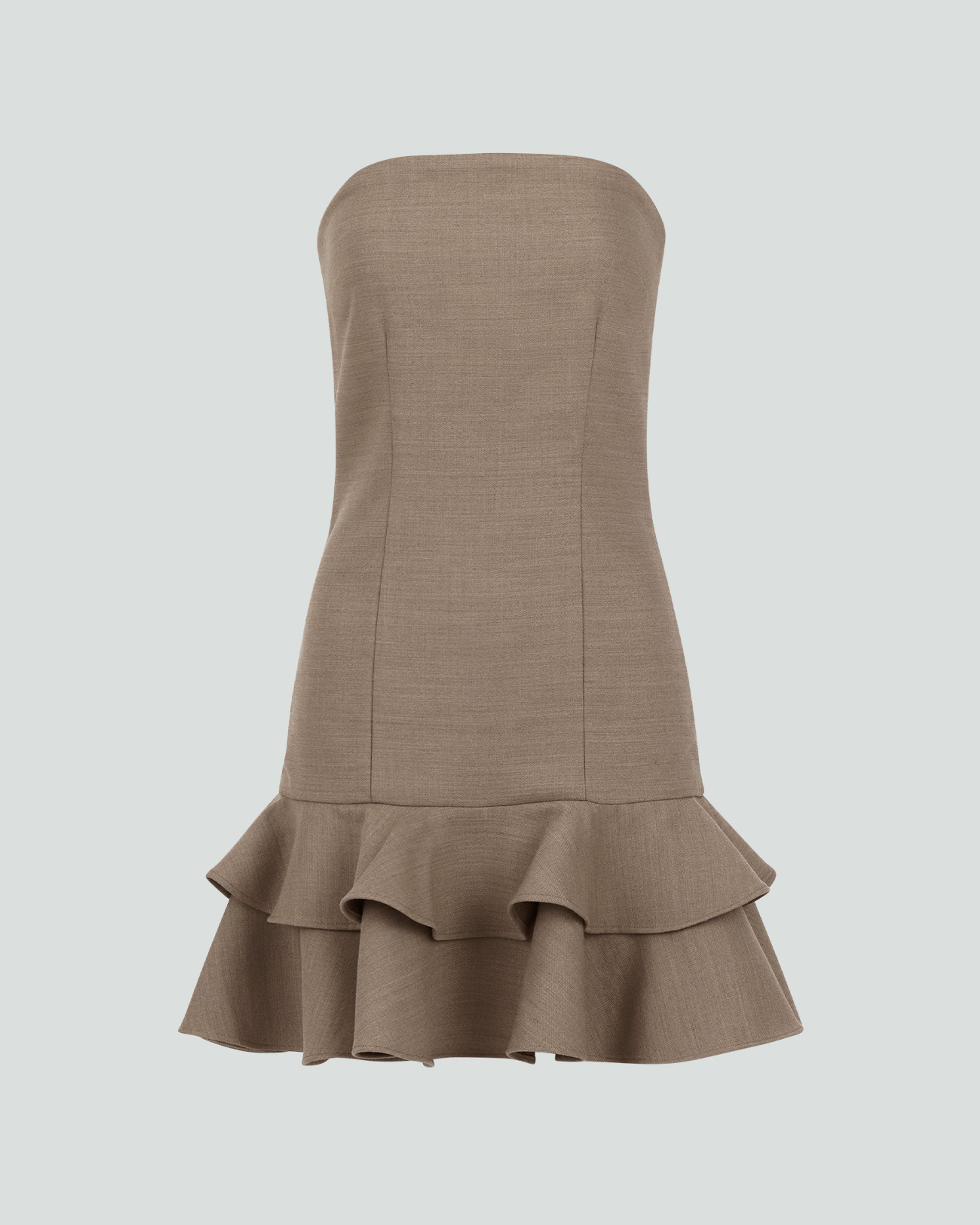 Kettle Cut Mini Dress Hazelnut - Image 2