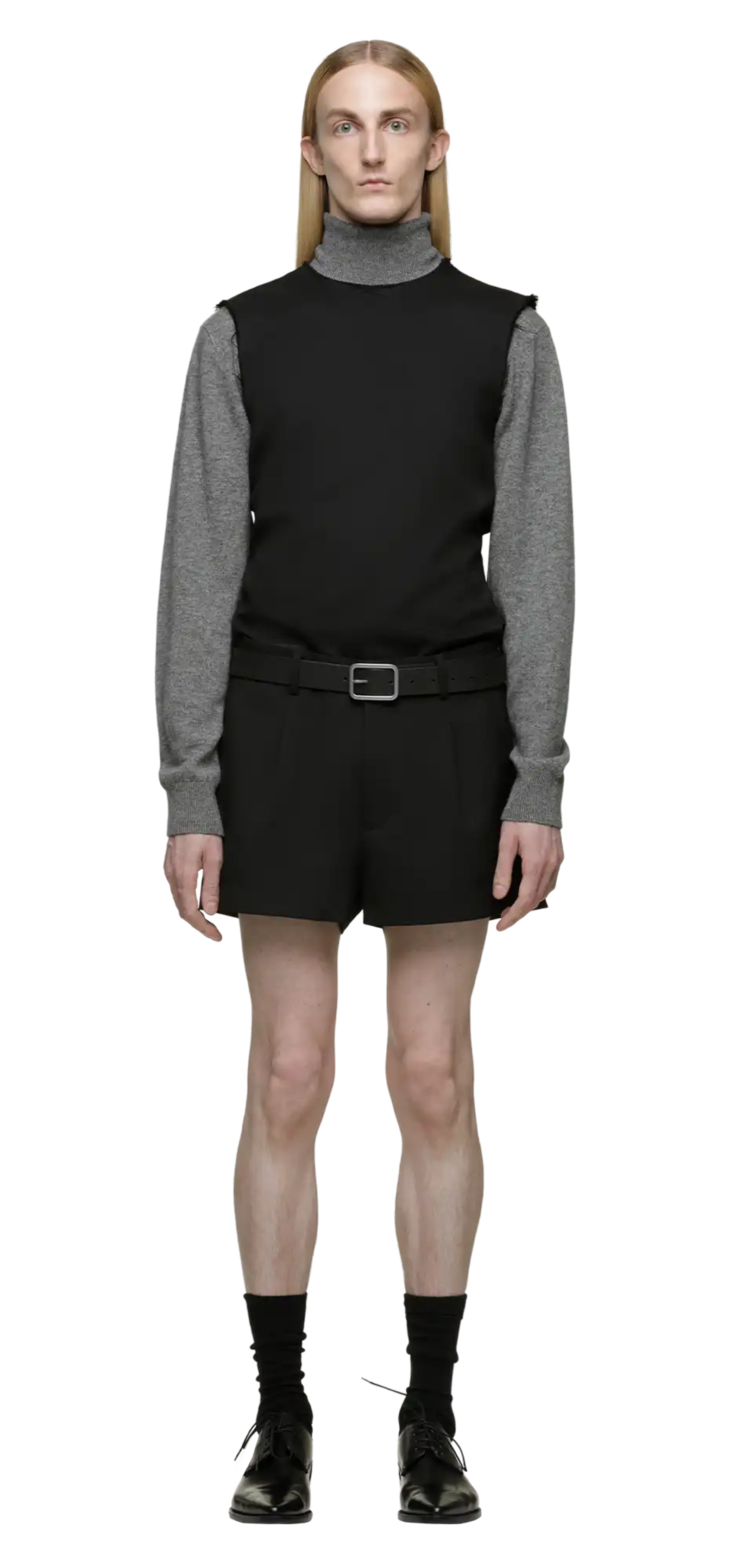 puny-short-black-wool character front view