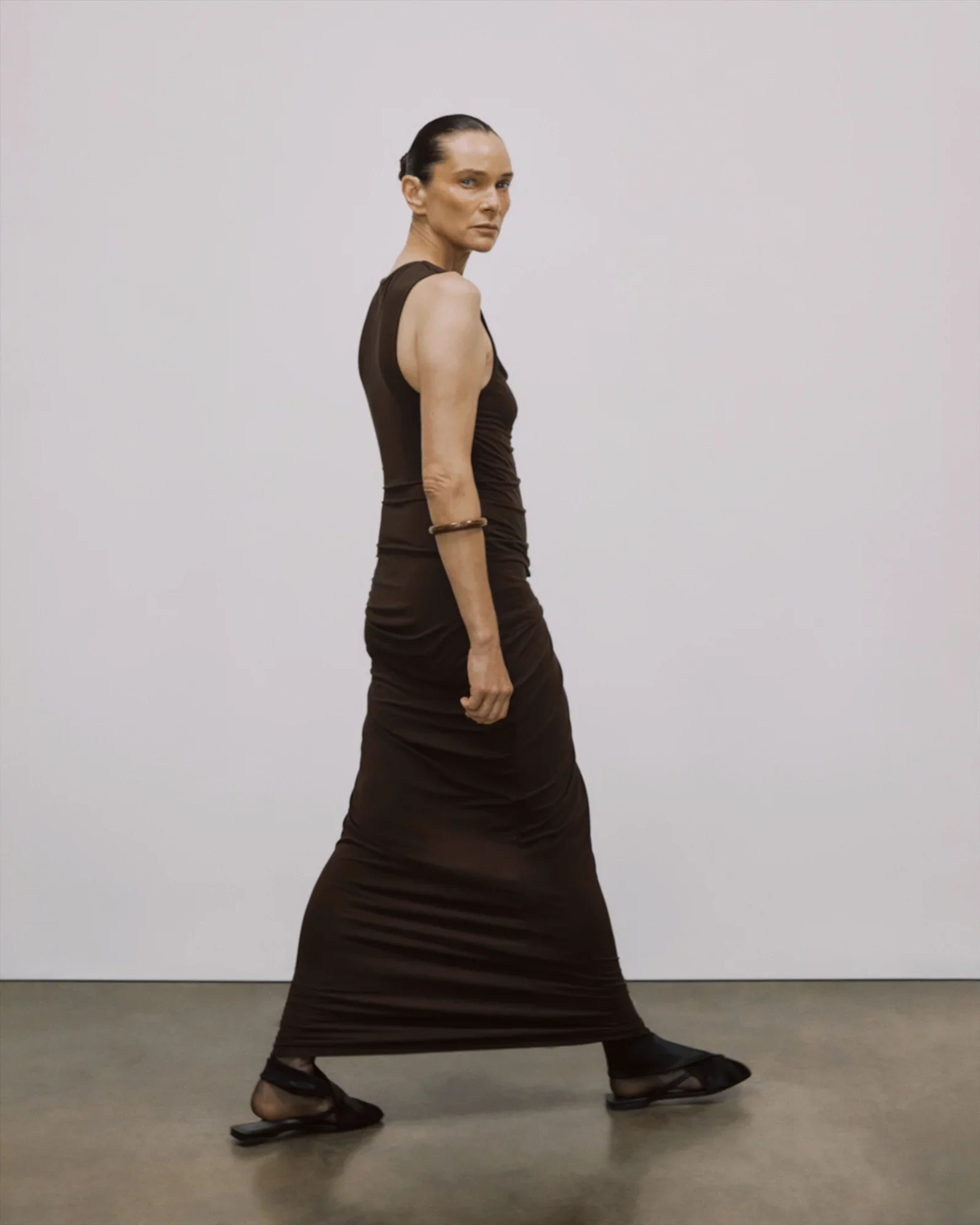 Drape Dress Tobacco - Image 3