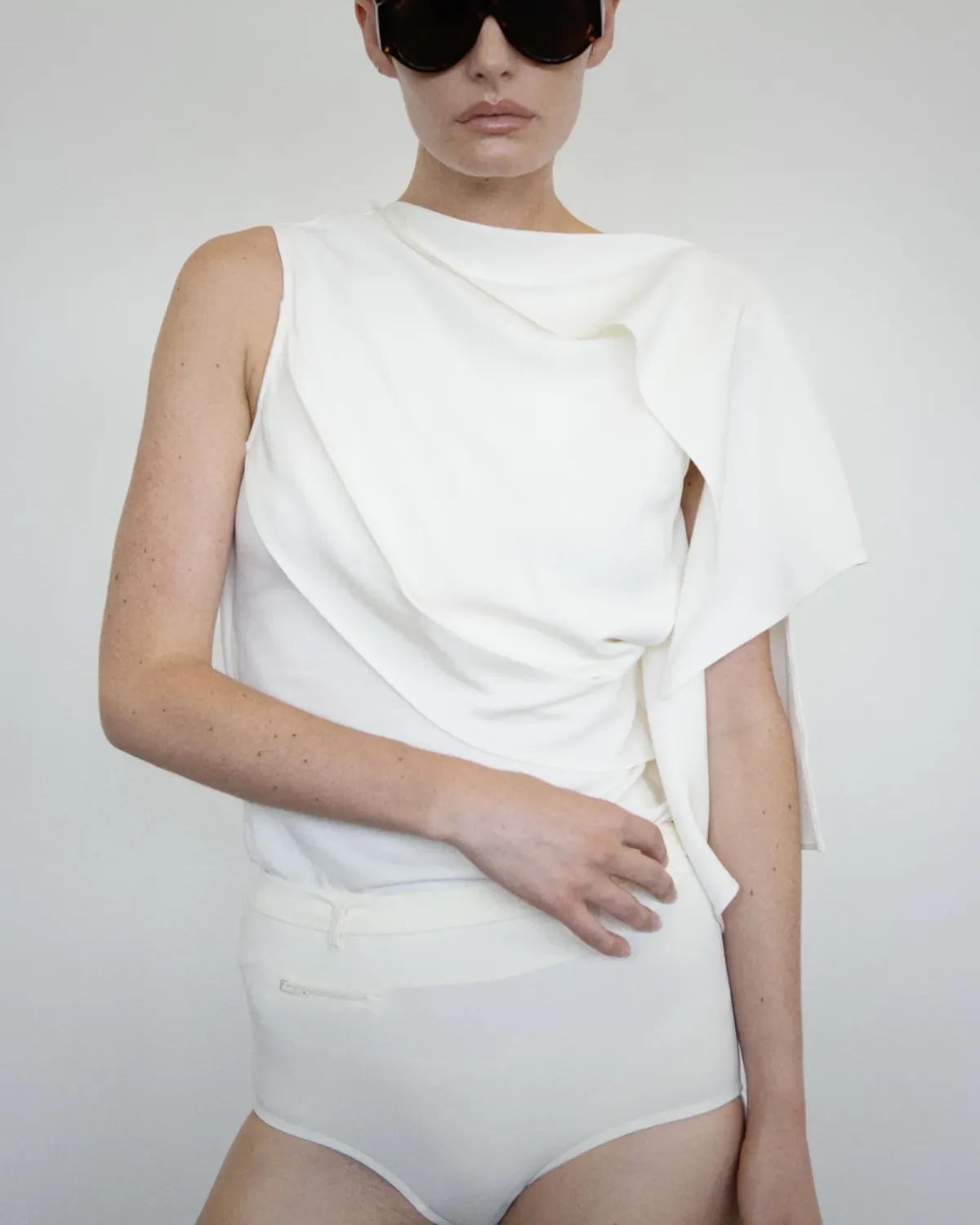 Odeon Draped Top Cream - Image 2