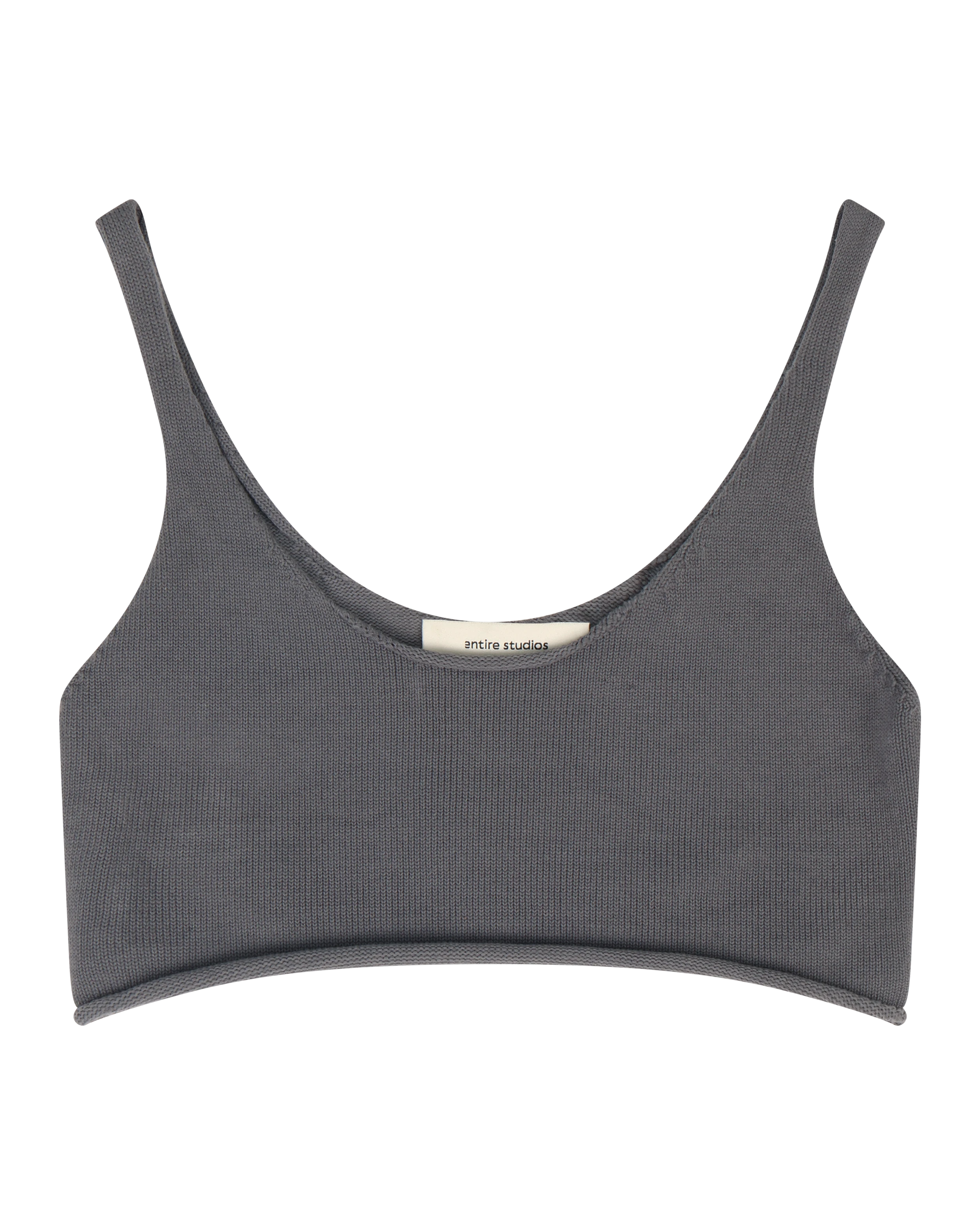 Raw Knit Bra Slate - Image 1