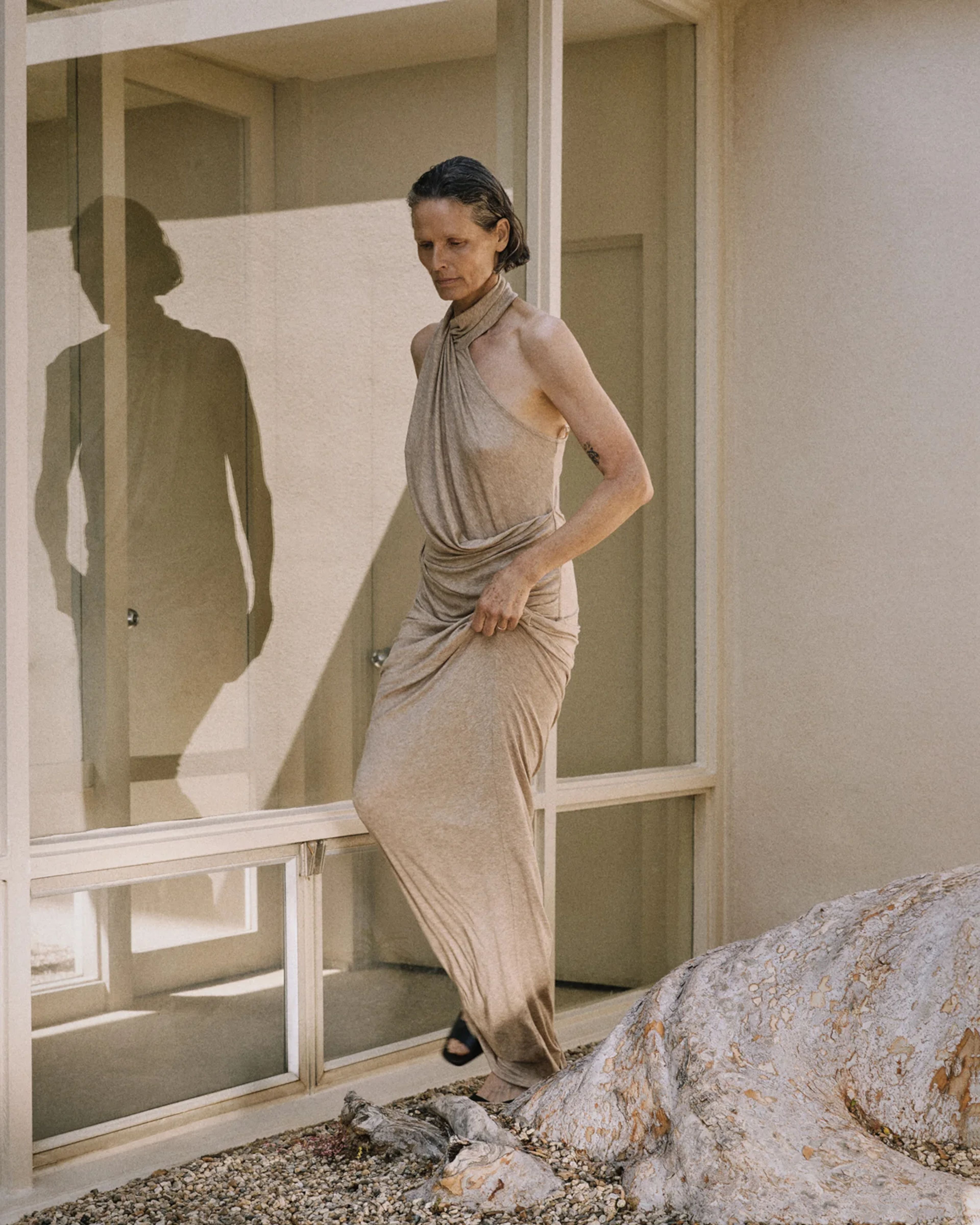 Sleeveless Dalters Dress Fawn - Image 1