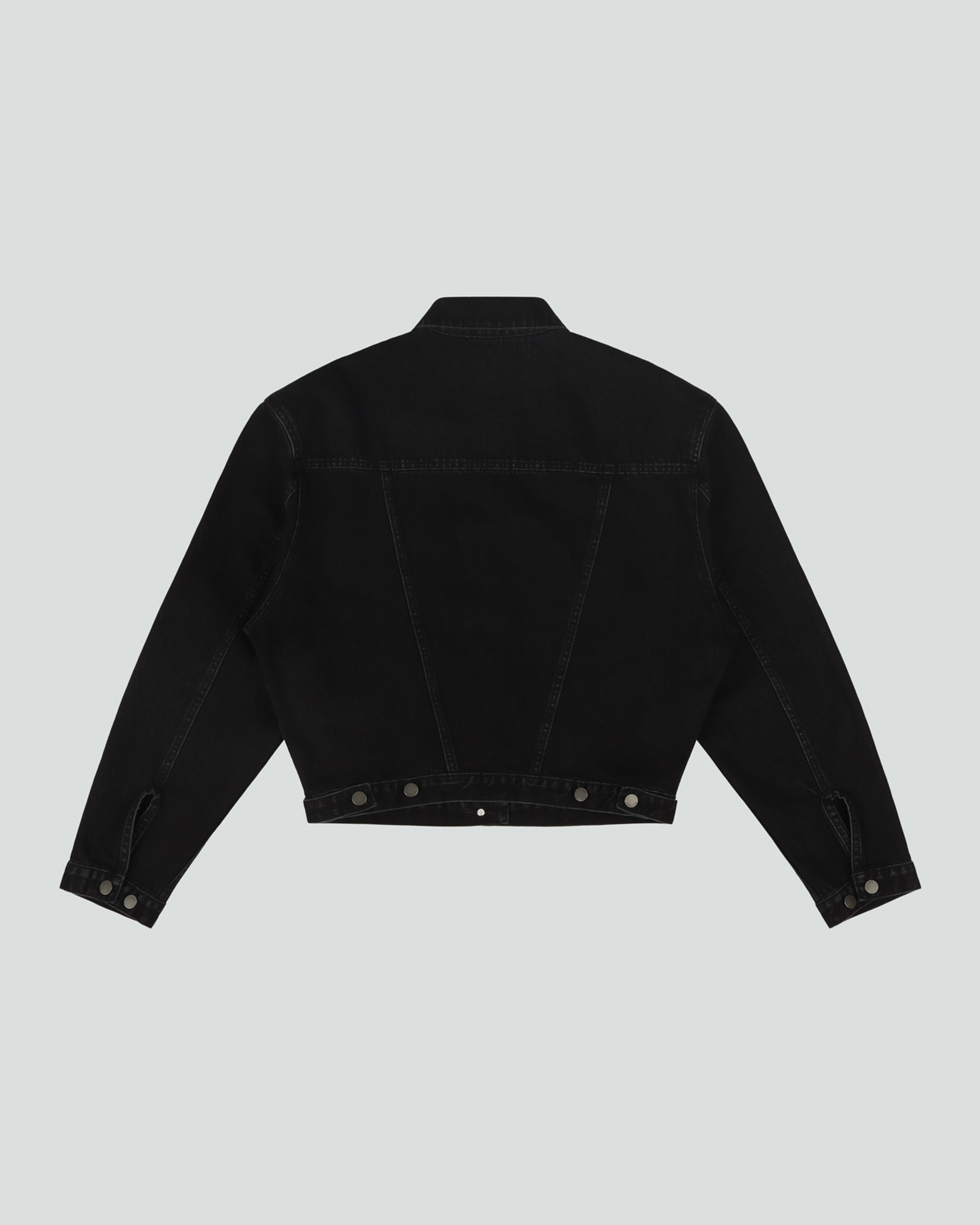 Shrunken Denim Jacket Magnetite - Image 7