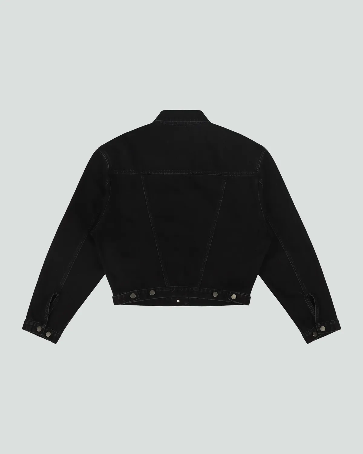 Shrunken Denim Jacket Magnetite - Image 7